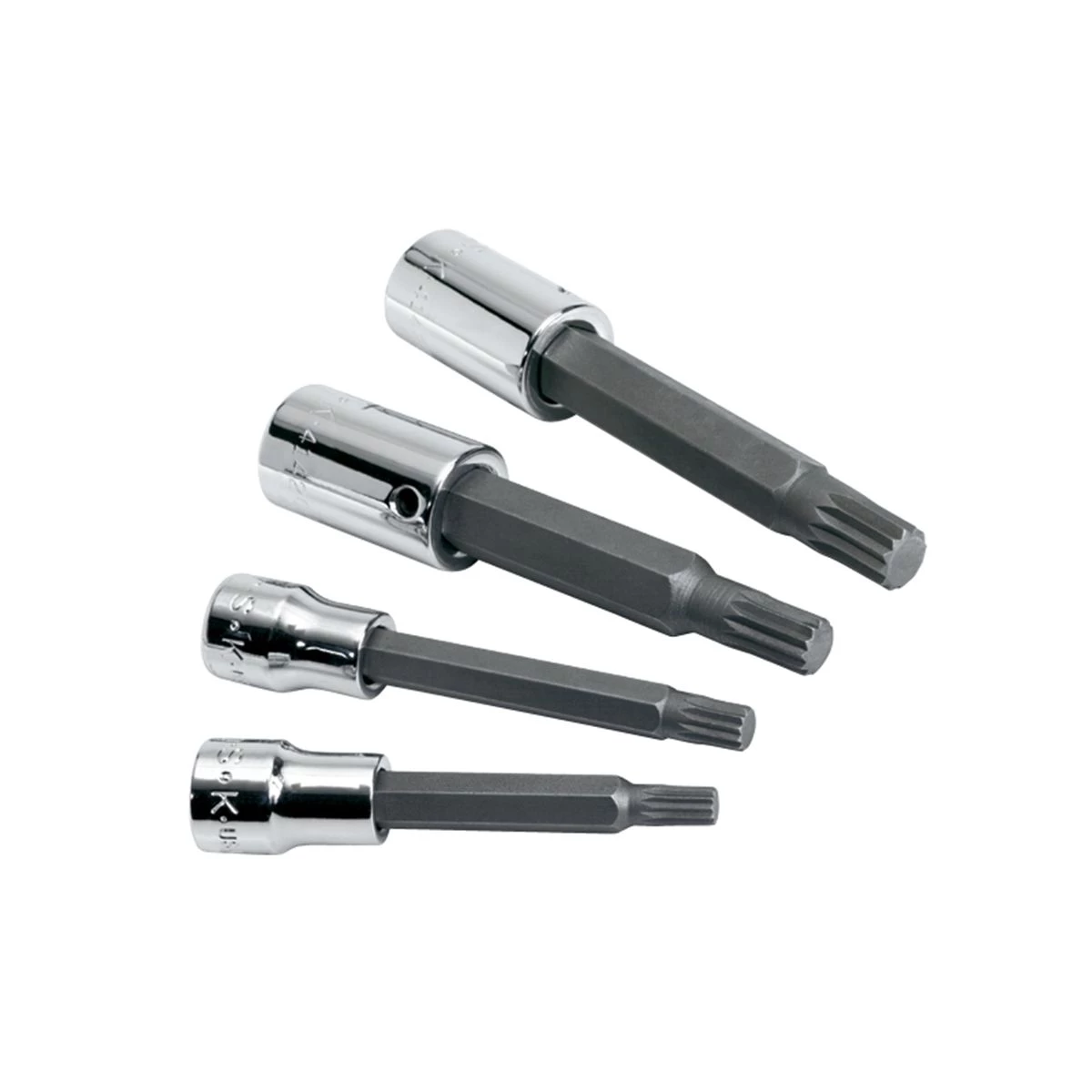 (image for) 1/2 & 3/8 Inch Drive Metric Triple Square Bit Socket Set 4 Pc