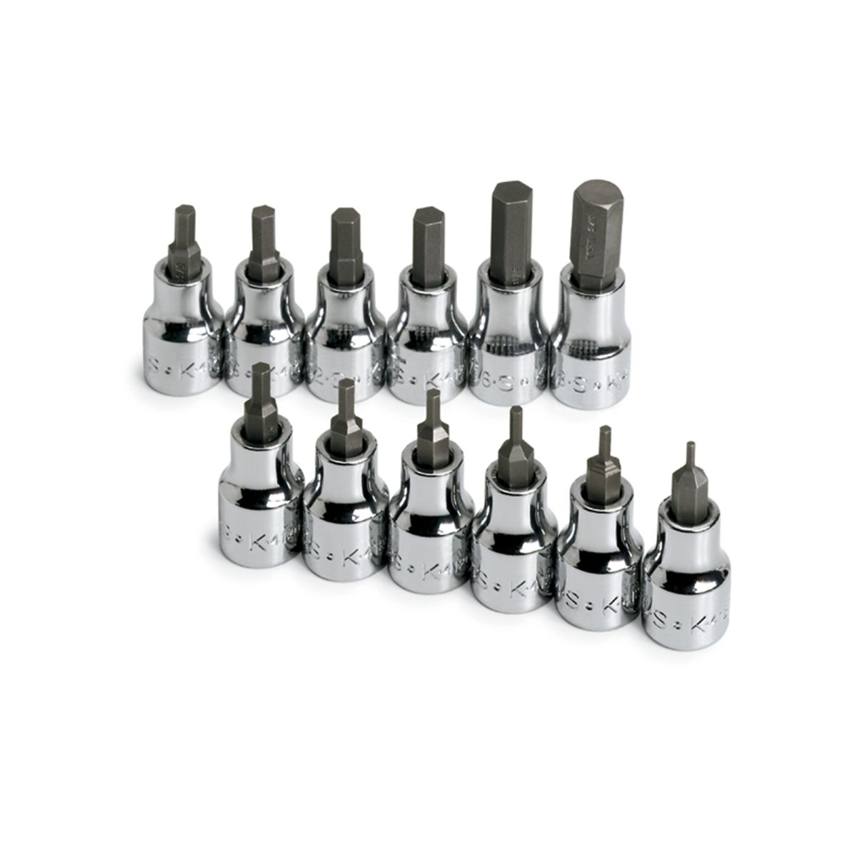 3/8 In Drive Fractional Hex Bit Socket Set - 12 Piece