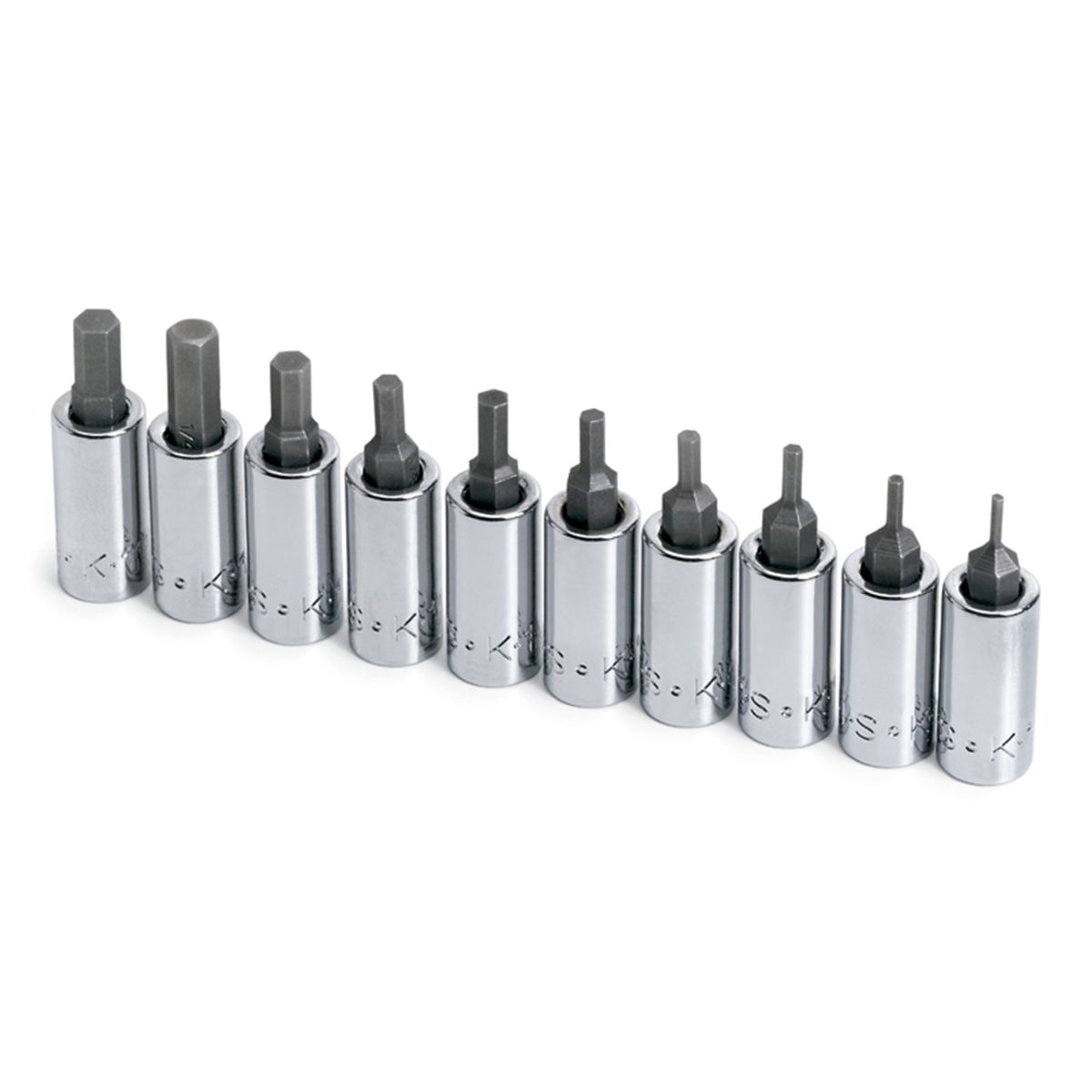 1/4 In Drive Fractional Hex Bit Socket Set - 10 Piece