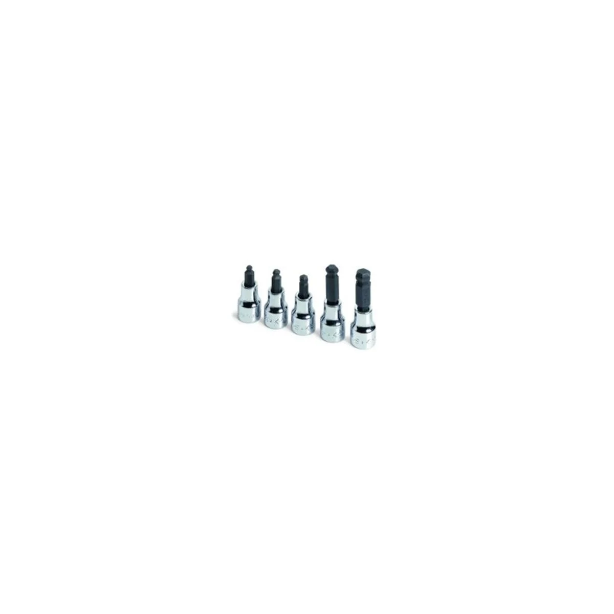(image for) 3/8 In Drive Metric Ball Hex Bit Socket Set - 5 Piece