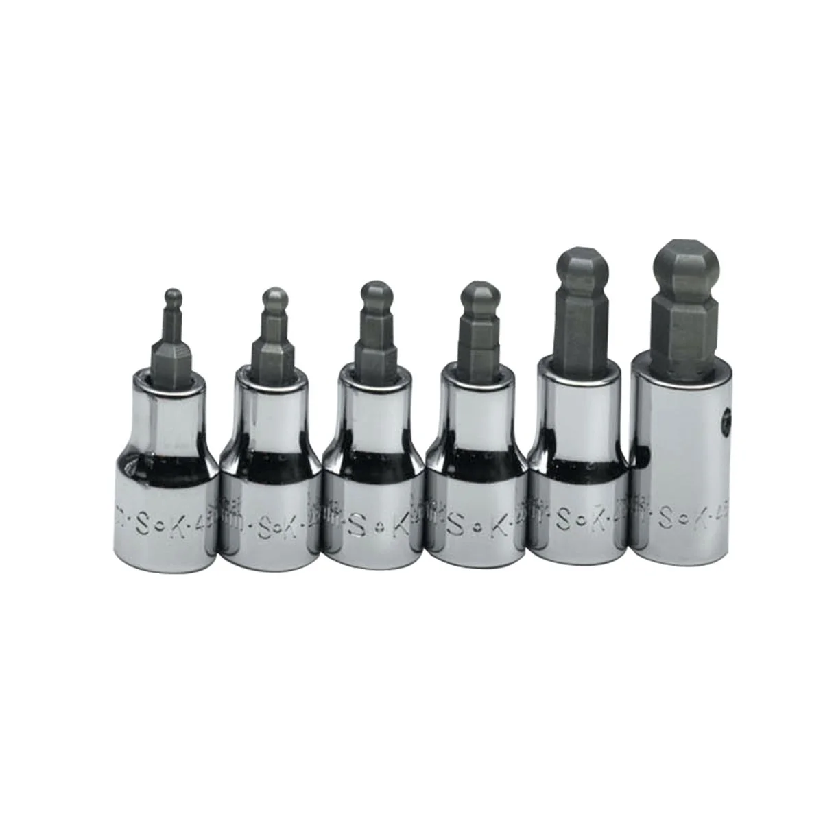 (image for) 3/8 In Dr Metric Ball Hex Bit Socket Set - 6-Pc