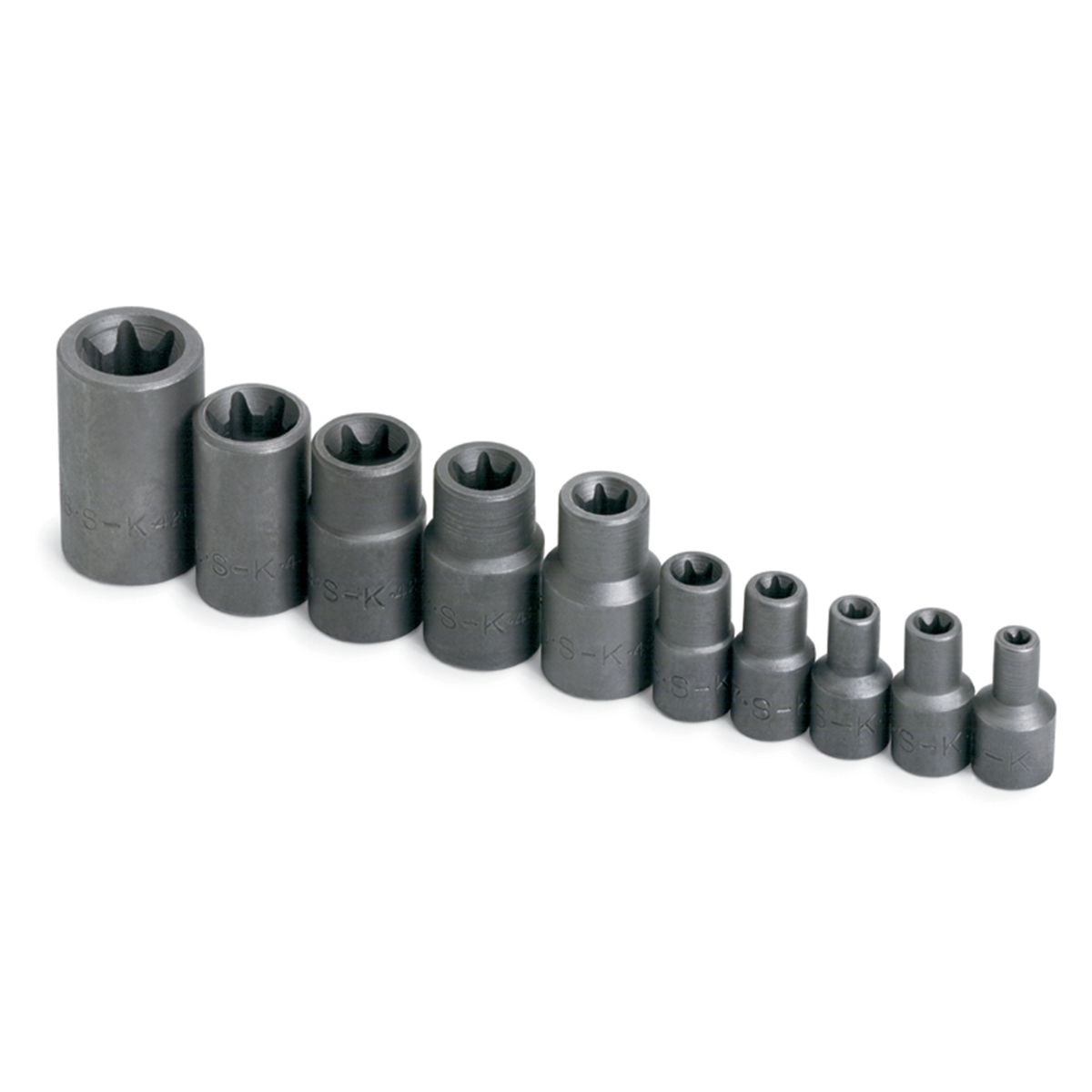 1/4 In, 3/8 In & 1/2 In Drive Female Torx Socket Set - 10-Pc