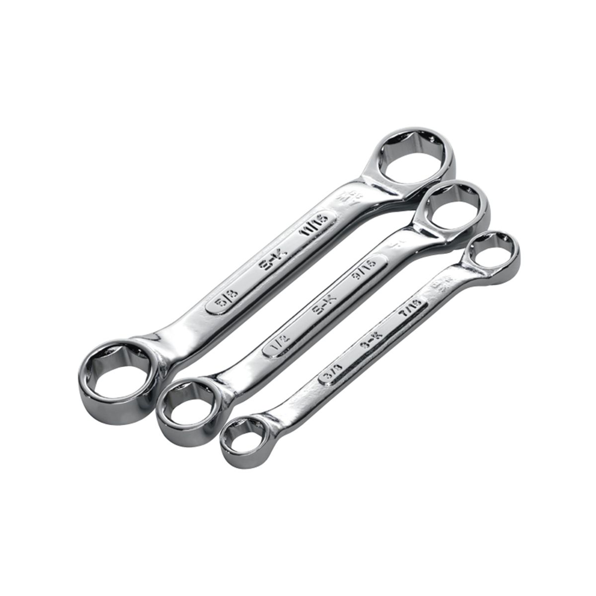 6 Pt Short Fractional Box End Wrench Set - 3 Piece