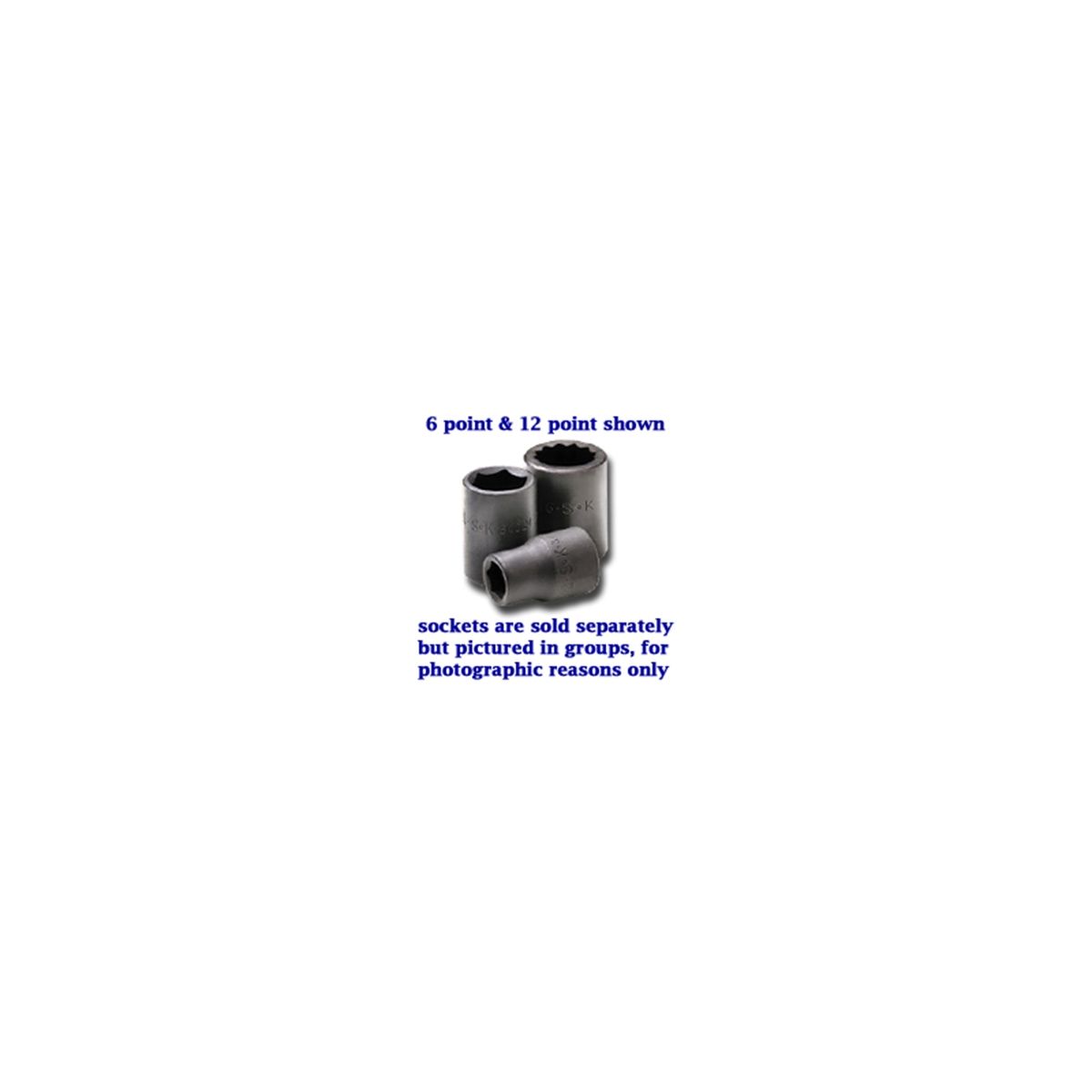 N/N 1/2 In Drive 12 Pt Std Fractional Impact Socket - 9/16 In