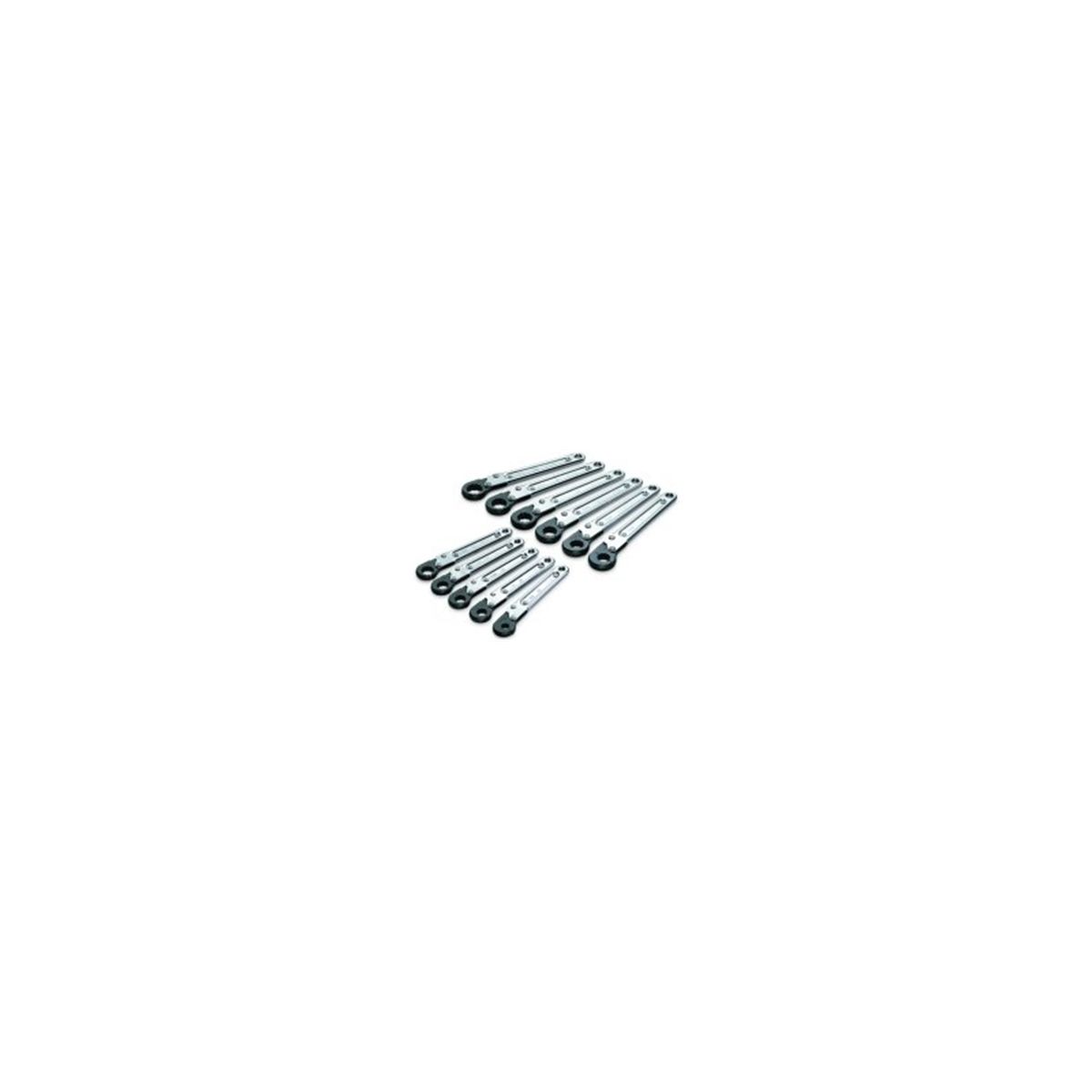Metric Ratcheting Split Box End Wrench Set - 11 Piece
