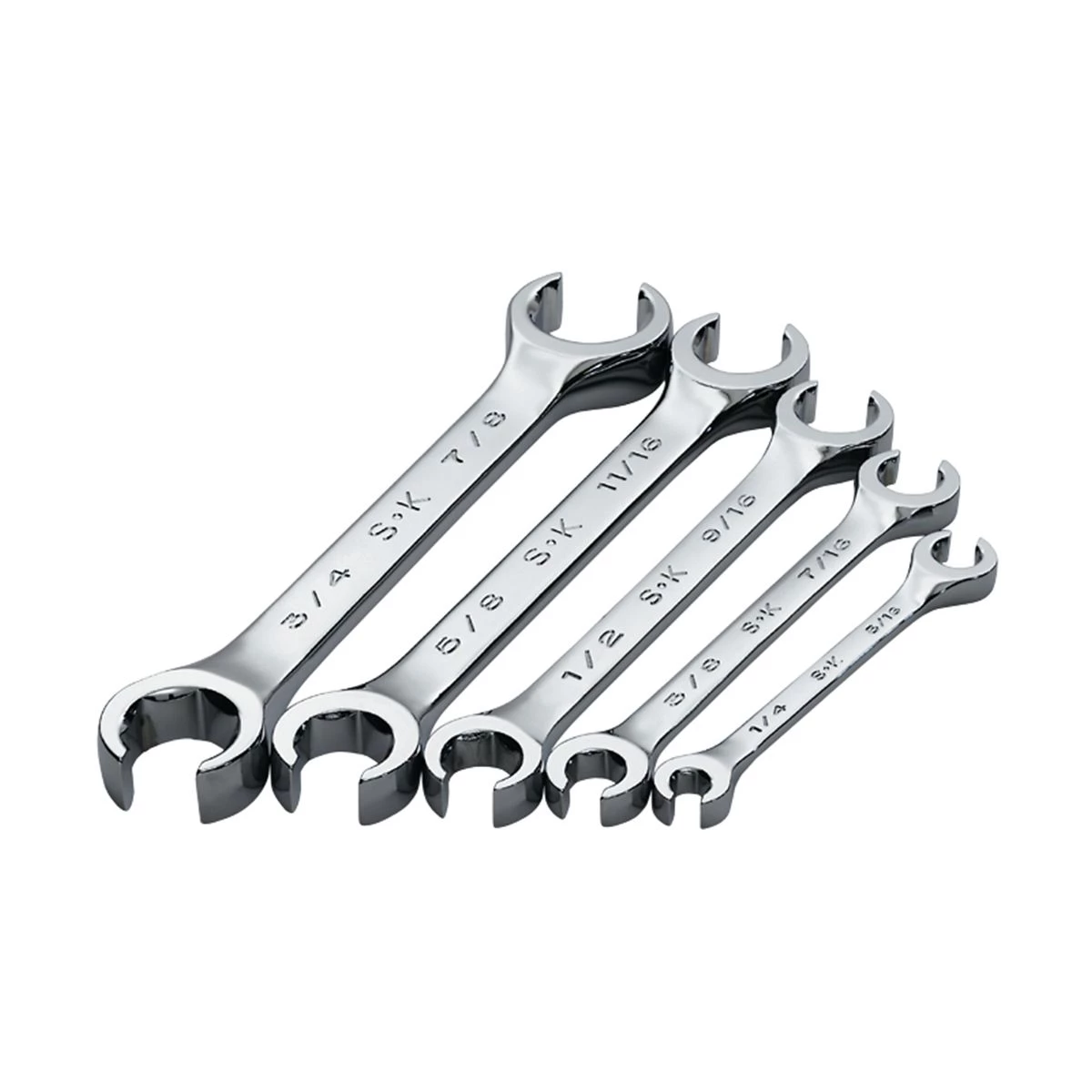 (image for) SuperKrome Fractional Flare Nut Wrench Set - 5 Piece