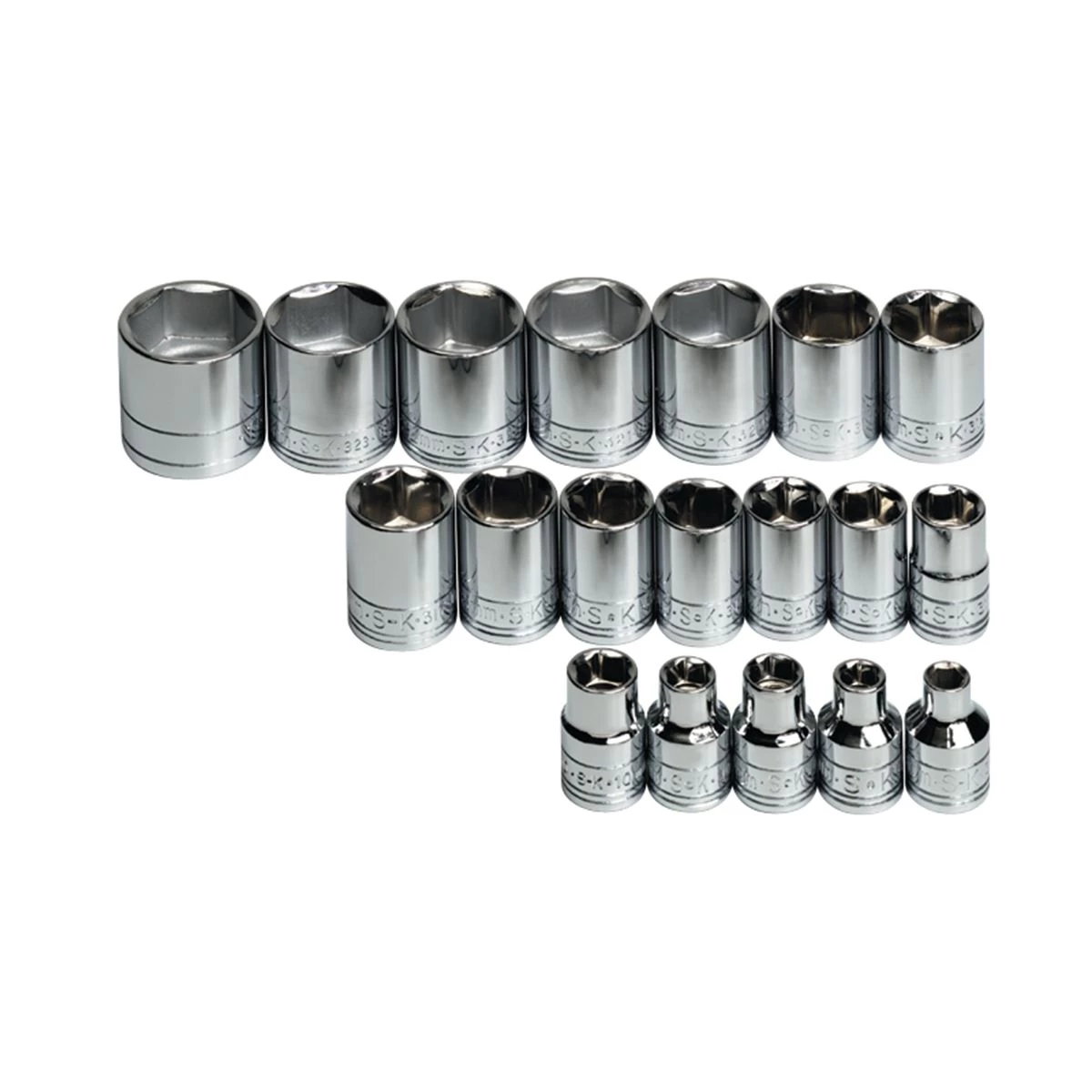 (image for) 3/8 In Drive 6-Pt Metric Socket Set - 19-Pc