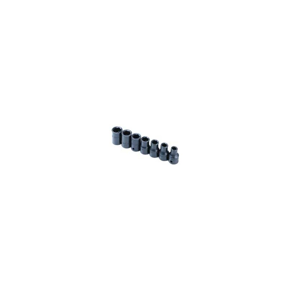 Impact Socket Set - 1/2 Dr Std SAE 6 Pt - 7-Pc