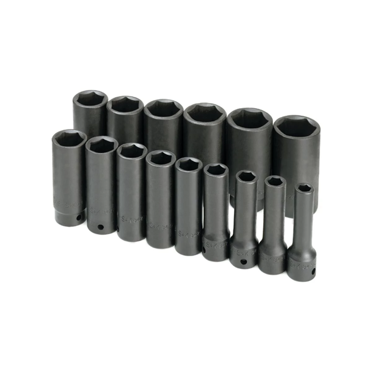 (image for) 1/2 Inch Drive 6 Pt Deep Impact Socket Set - 15 Pc- SK Tools