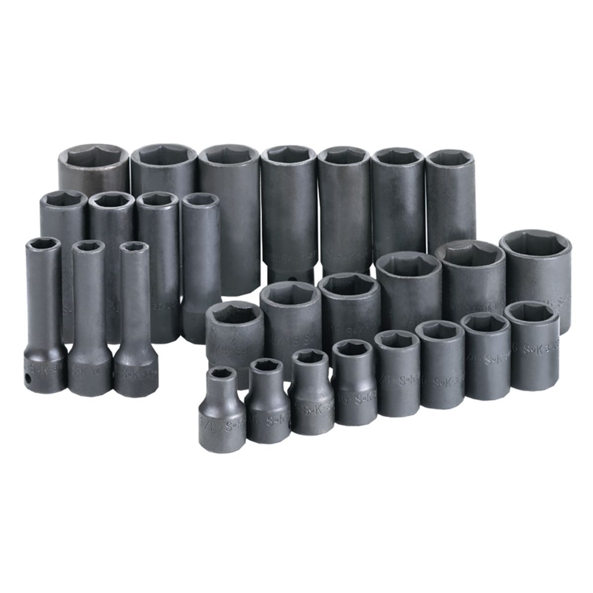 1/2 Inch Drive 6 Pt Std & Deep Impact Socket Set -...