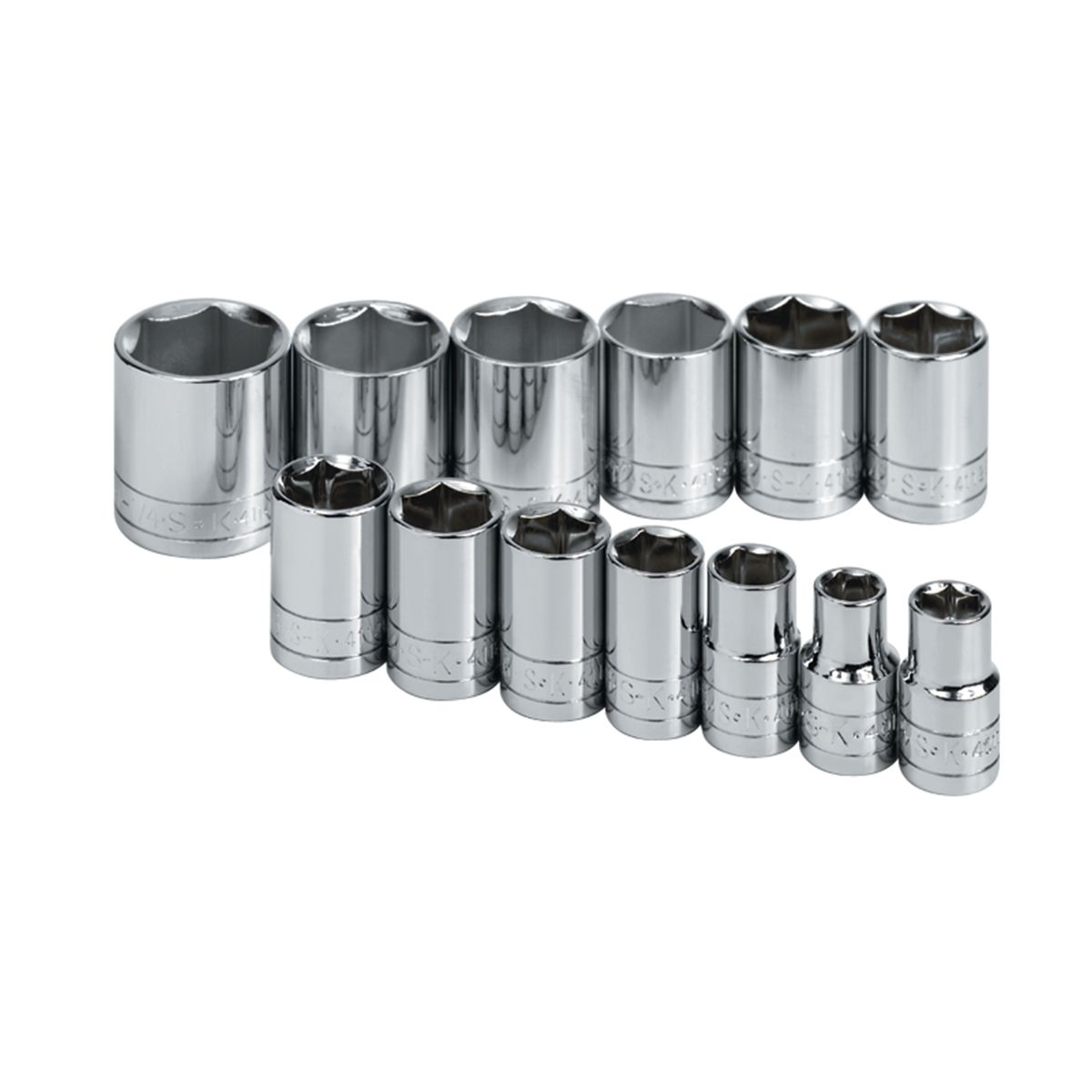 SK Hand Tool 4113-6 SuperKrome® 1/2" Drive Socket Set, 13-Piece