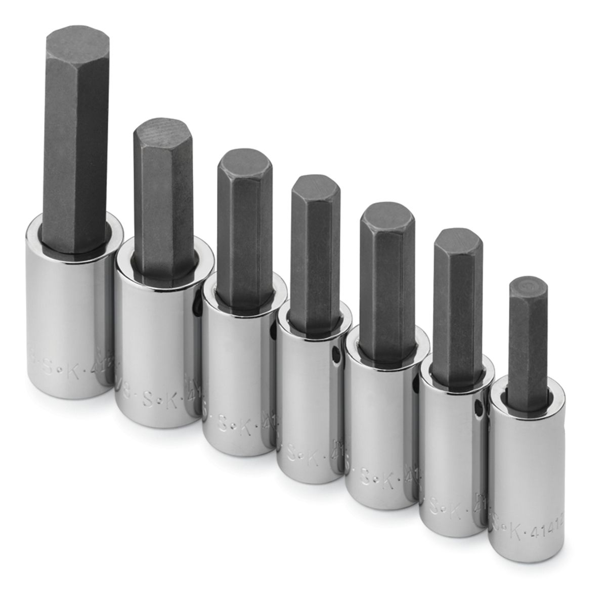 1/2 In Dr Metric Hex Bit Socket Set - 7-Pc