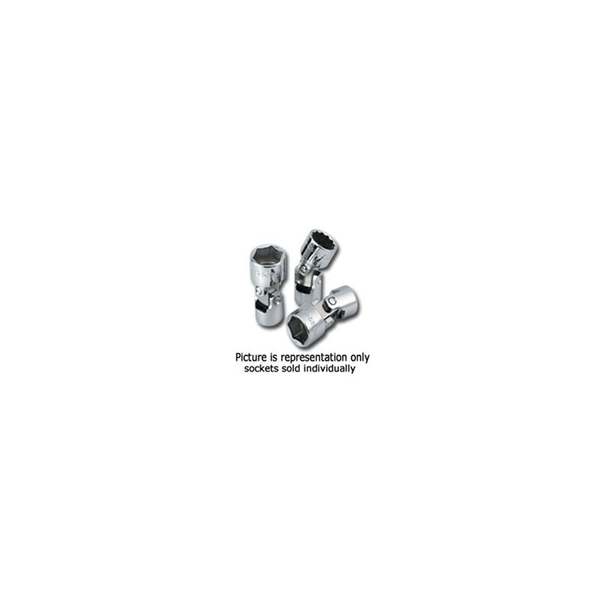 1/4 In Drive 6 Pt Flex Fractional Socket - 7/16 In
