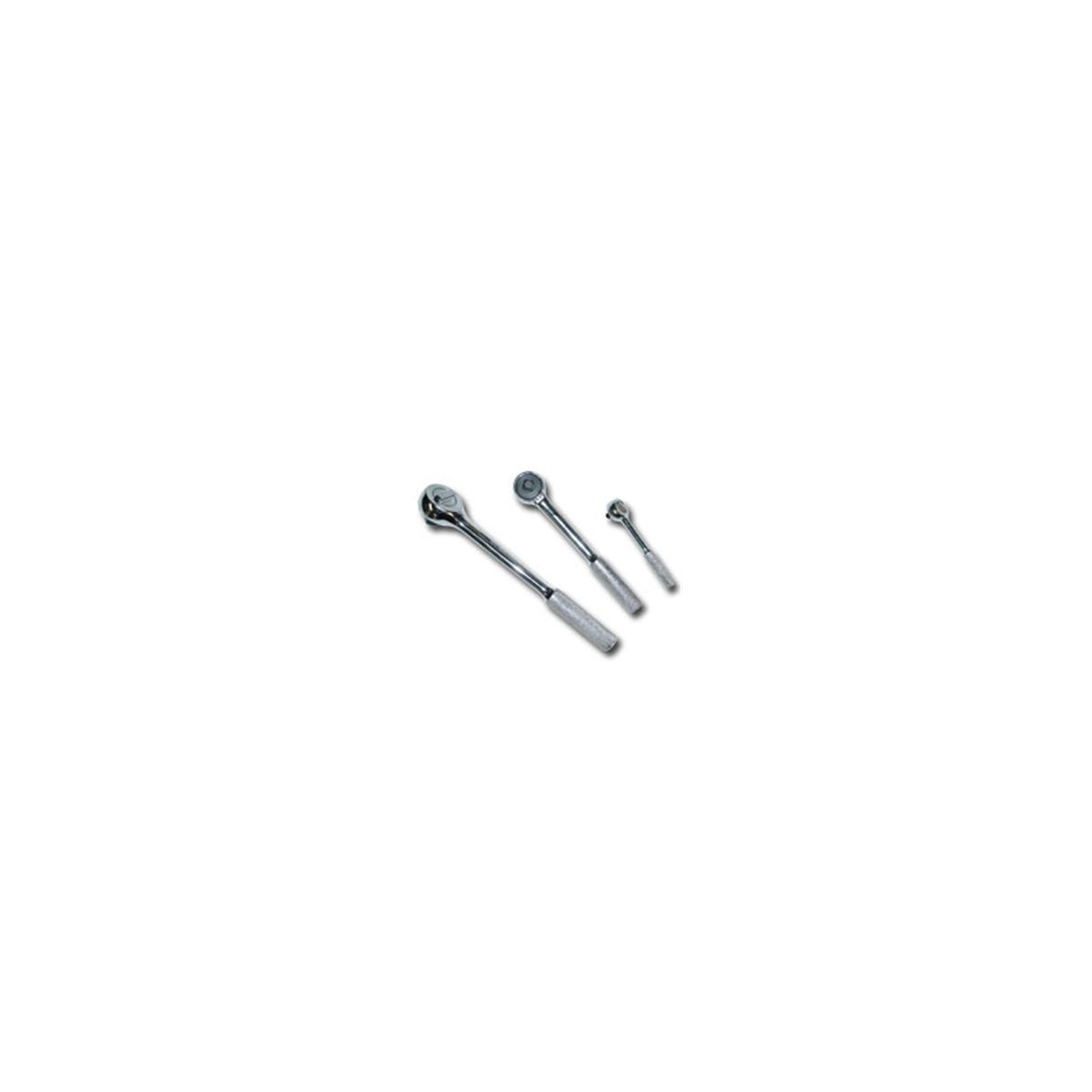 c. 3 Piece 1/4", 3/8" and 1/2" Drive Ratchet Set