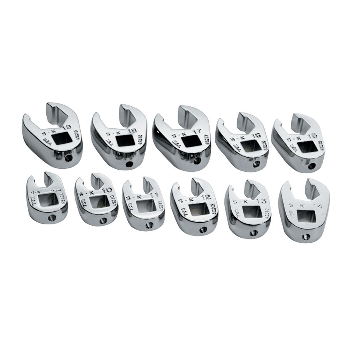 3/8 In Drive SuperKromer Metric Flare Nut Crowfoot Wrench Set -