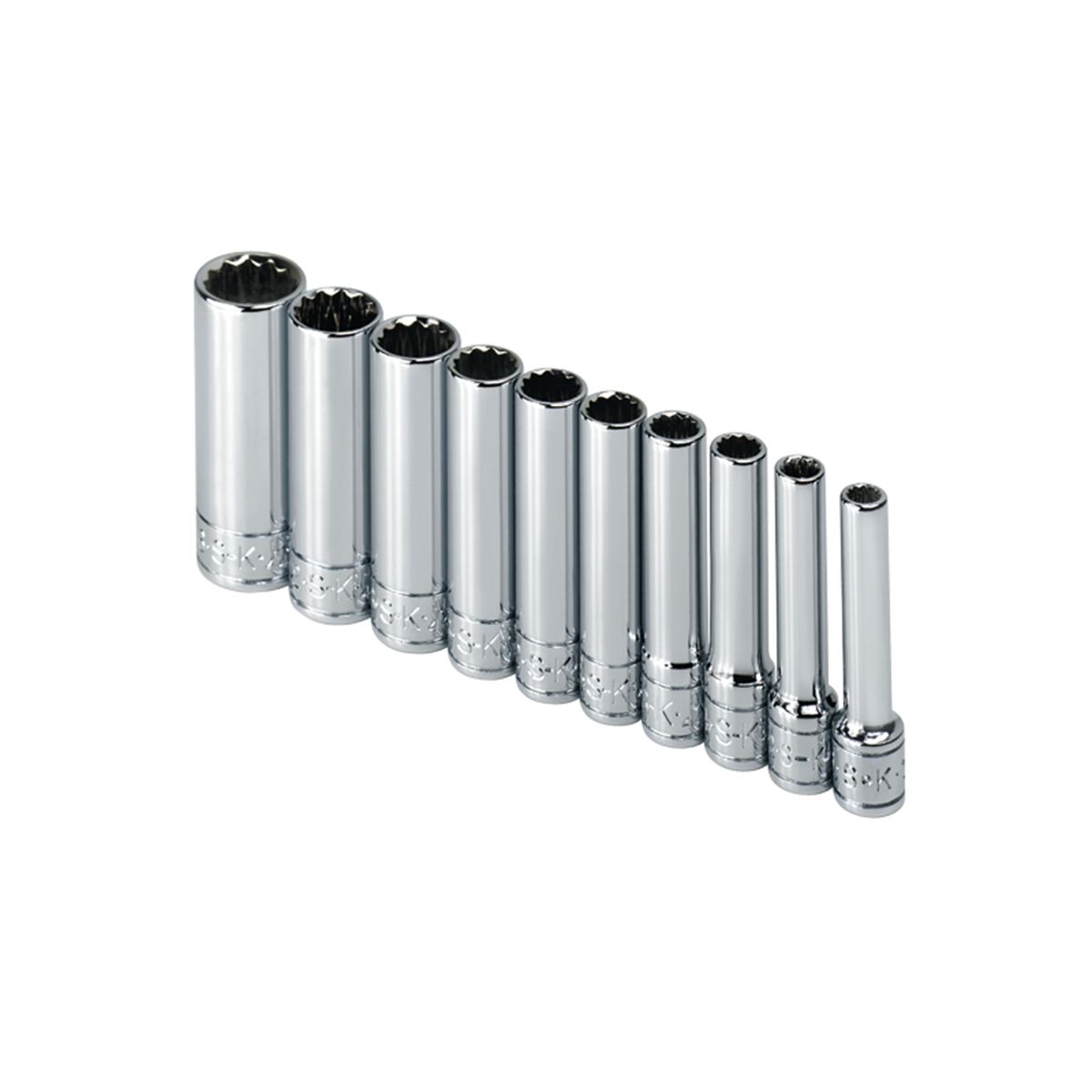 1/4 In Drive 12 Pt Deep Fractional Socket Set - 10 Piece