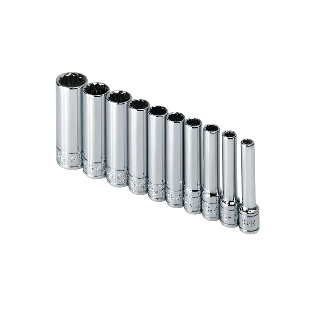 (image for) SK 4950 1/4" Drive 12-Point Deep Socket Set 10-Piece