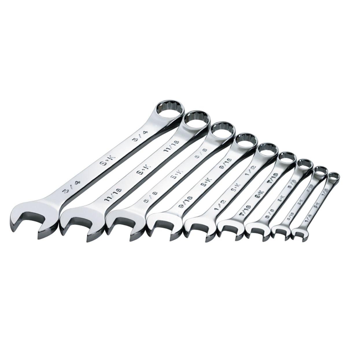 SuperKrome(R) Fractional Combination Wrench Set - 9 Piece