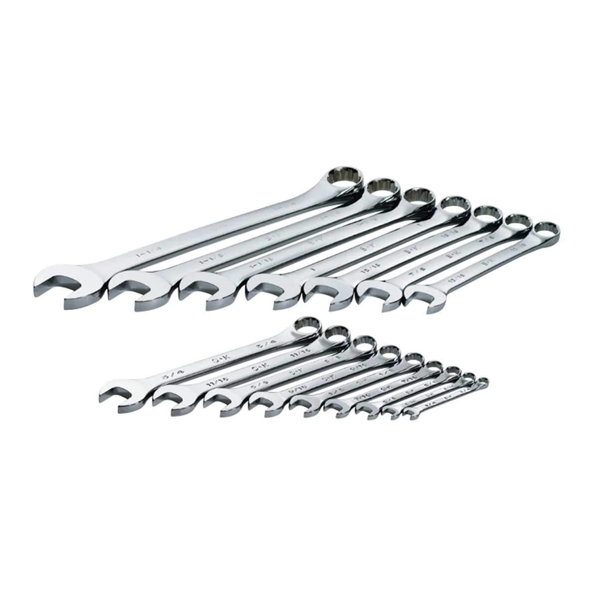 (image for) SuperKrome(R) Fractional Combination Wrench Set - 16 Piece