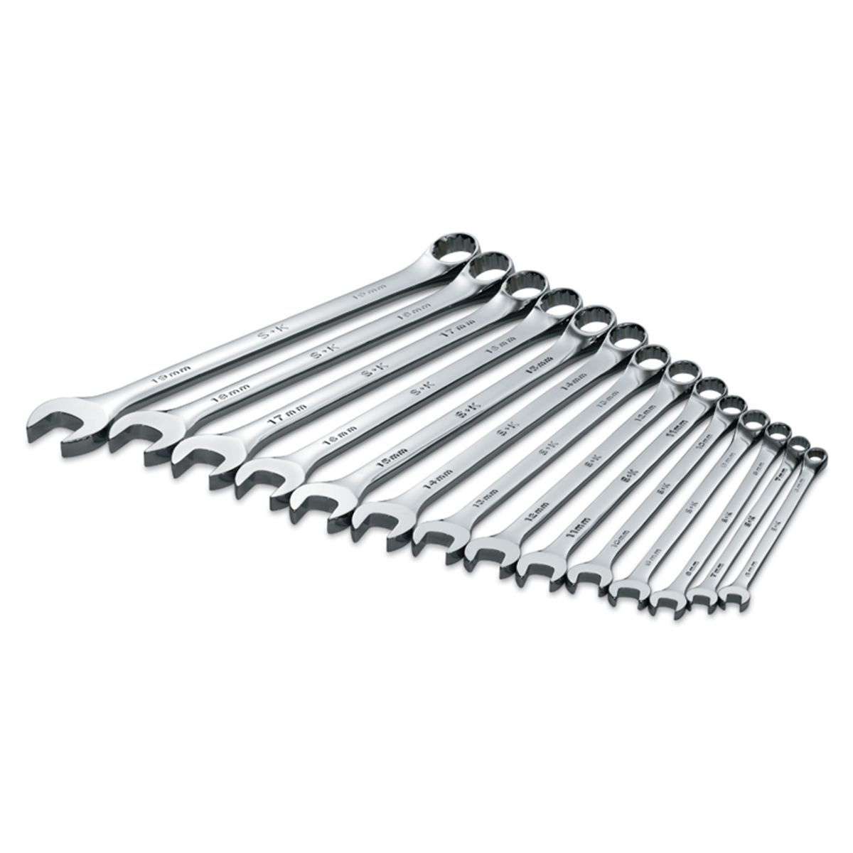 Metric Long Pattern Combo Wrench Set - 14-Pc