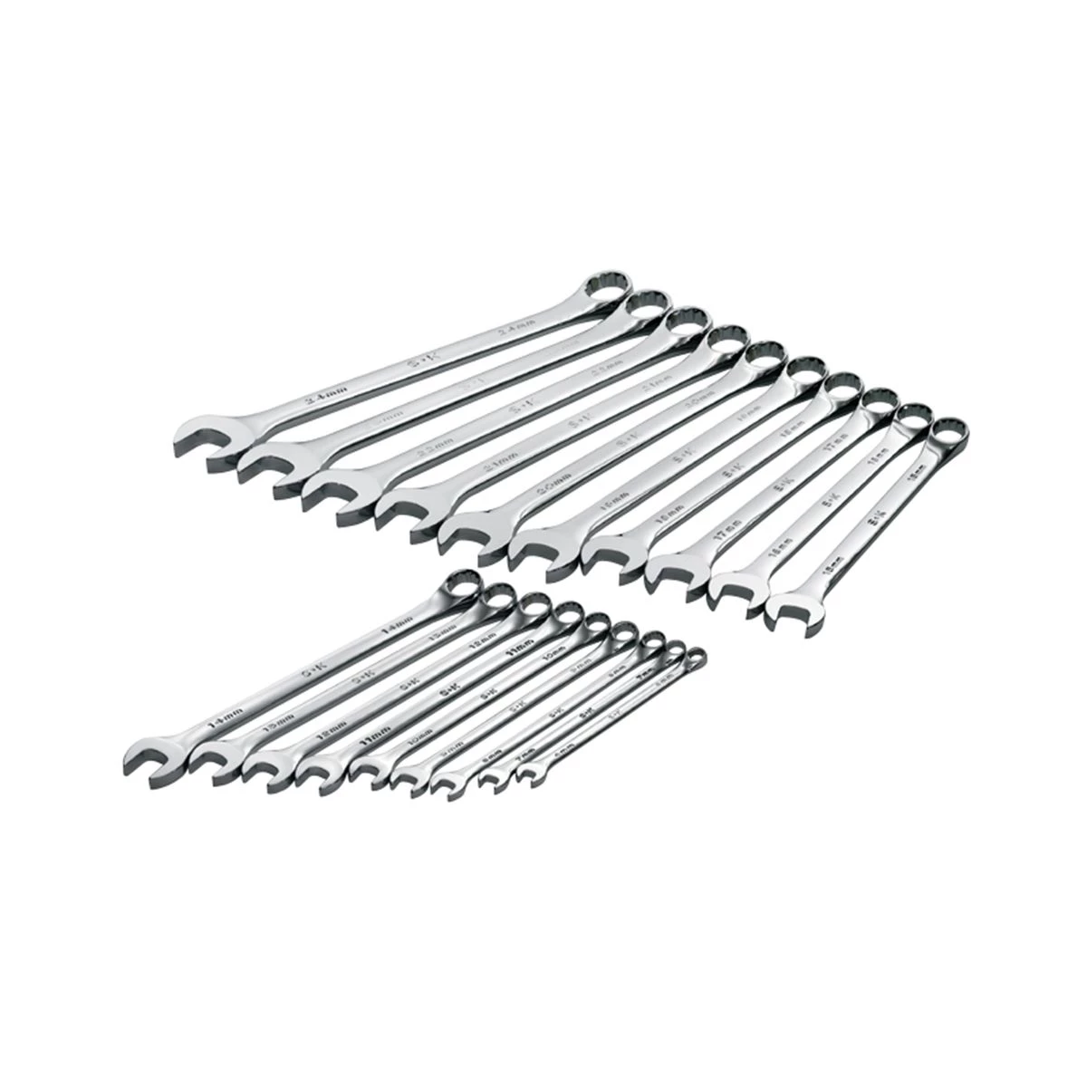 (image for) SuperKrome(R) 12 Pt Metric Long Pattern Combination Wrench Set -