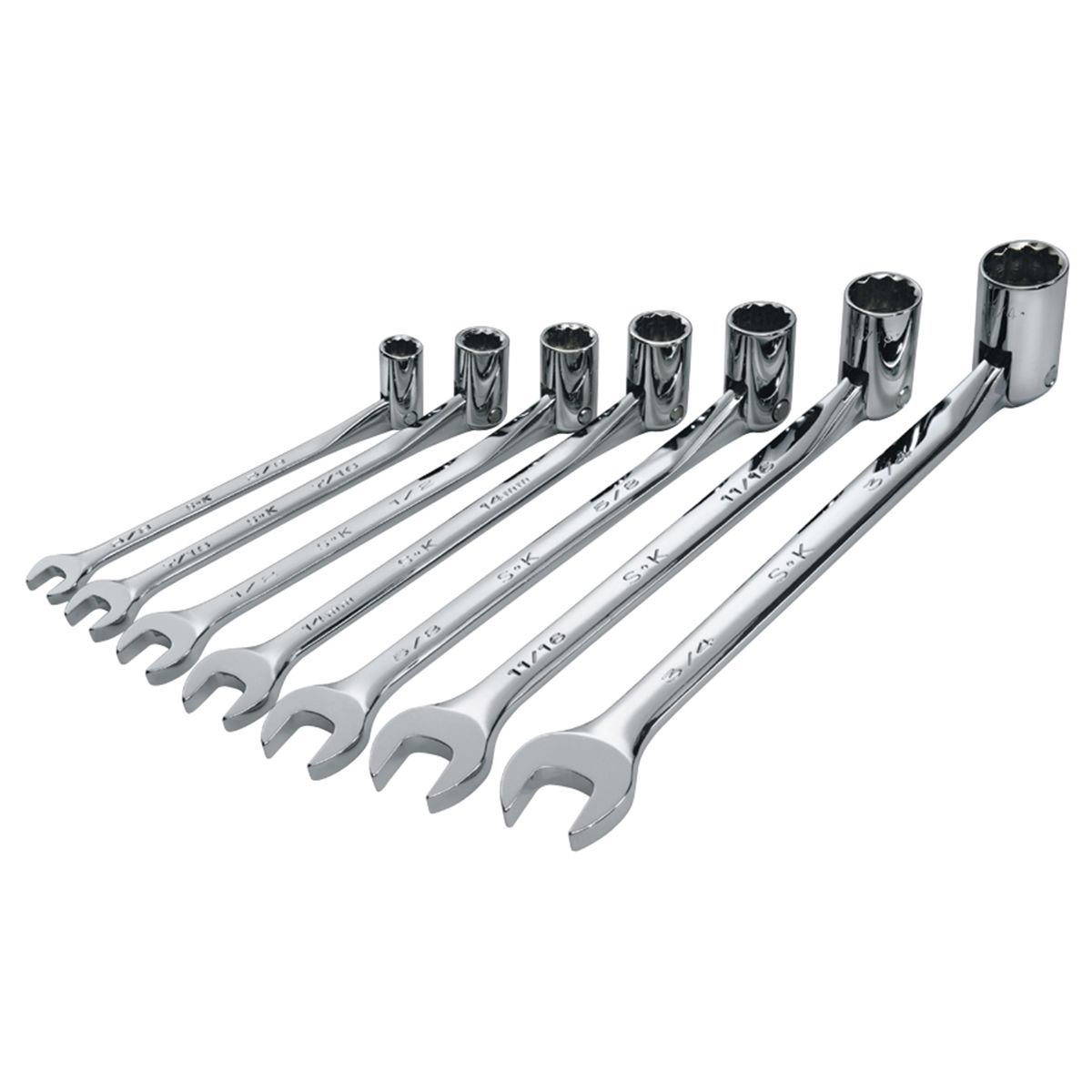 SuperKrome Flex Fractional Combination Wrench Set - 7 Piece