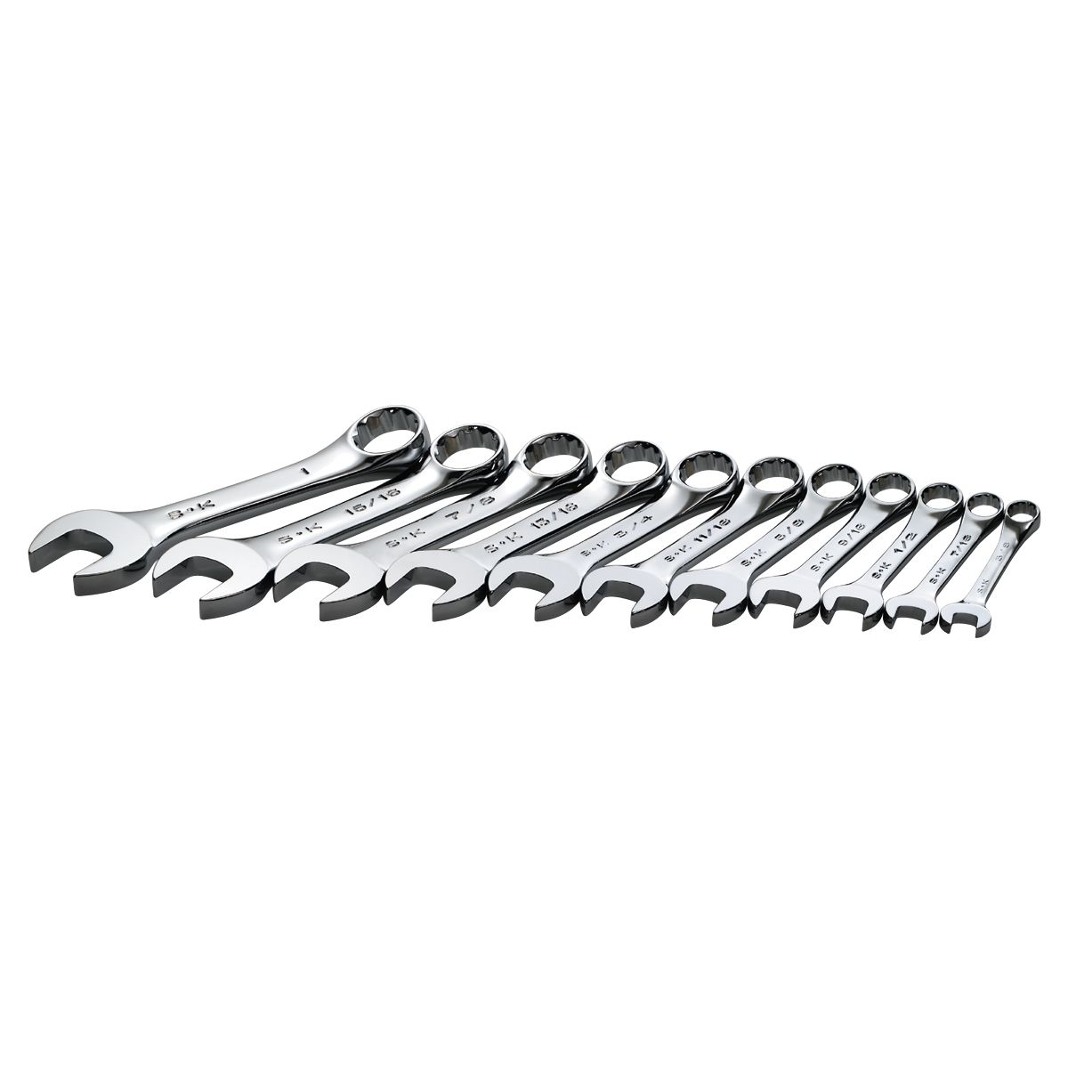 11-Pc SuperKrome(R) Short Pattern Fractional Combo Wrench Set