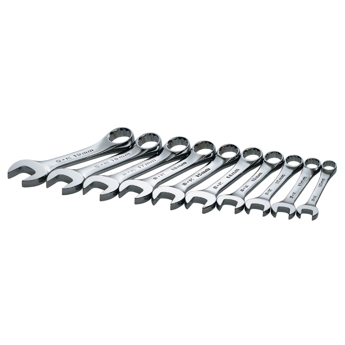 22 Pc. Long Pattern Combination Non-Ratcheting Wrench Set METRIC