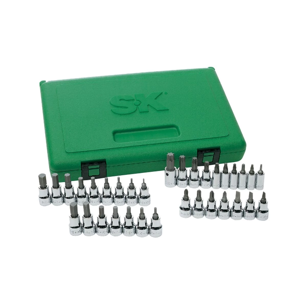 (image for) 1/4 In & 3/8 In Drive Screwdriver / Torx Bit Socket Set - 33-Pc
