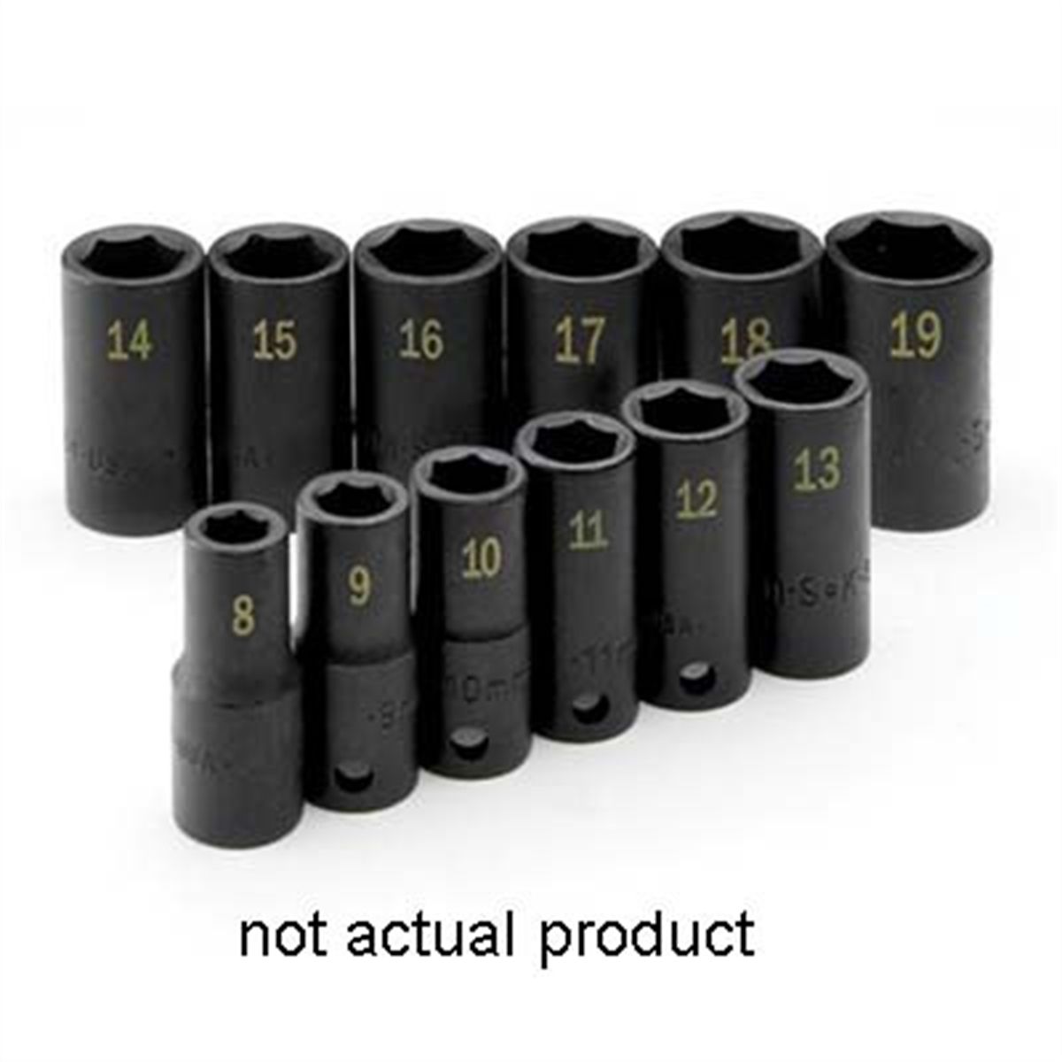z-nla 3/8 In Drive 6 Pt Semi-Deep Metric Impact Socket - 10mm