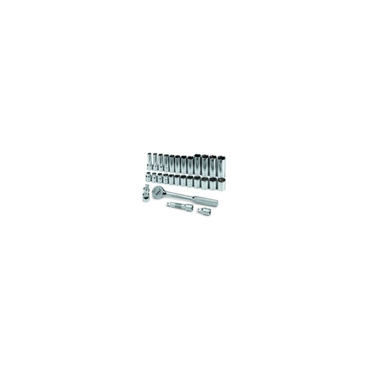 3/8 In Dr 6 Pt Metric Socket Set - 28 Piece