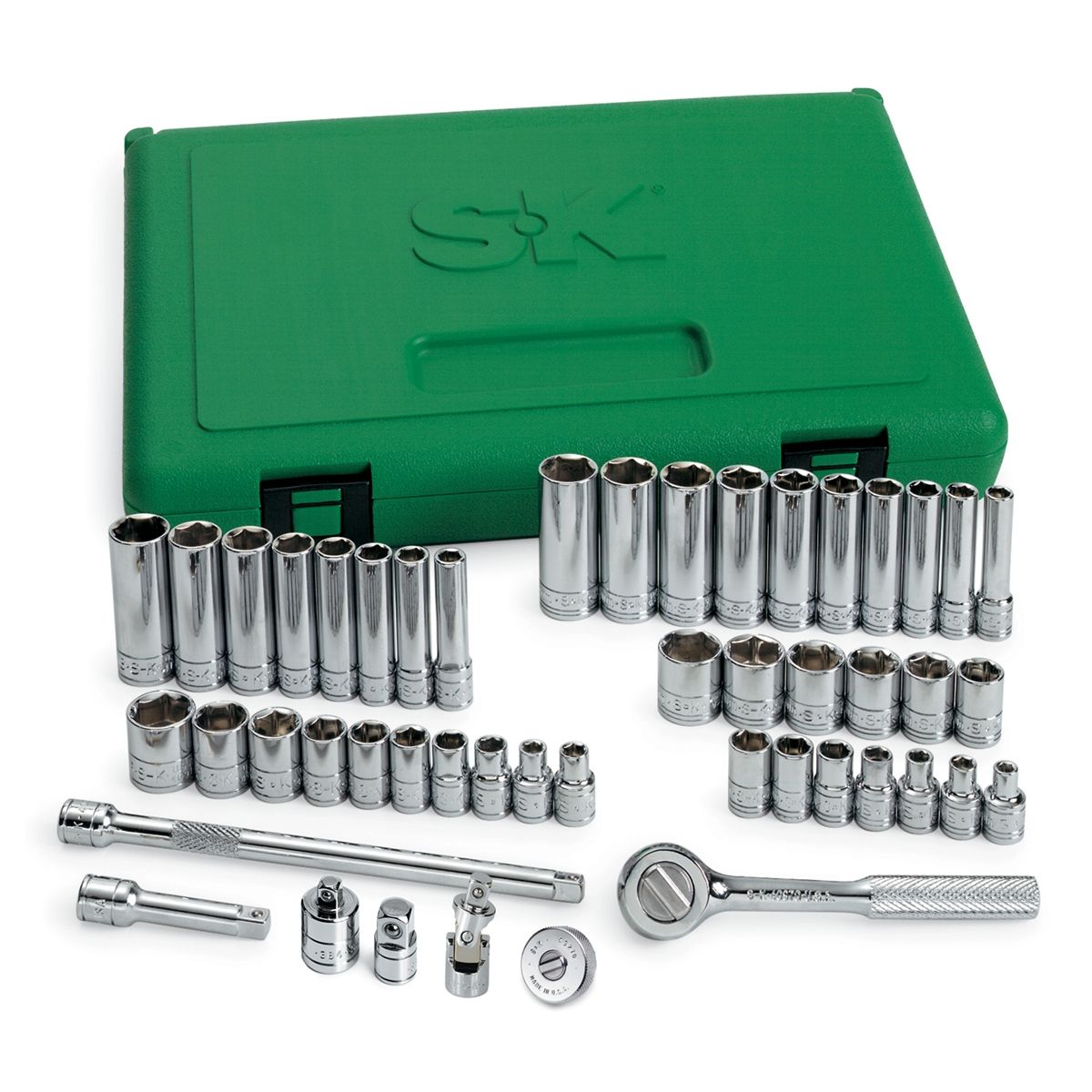 1/4 Inch Drive 6 Pt Fractional/Metric Socket Set S...