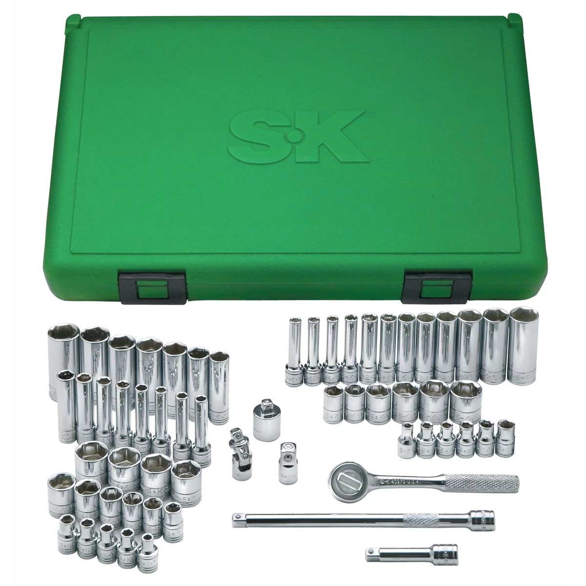(image for) 1/4 In Dr Fractional & Metric Socket Set - 60-Pc