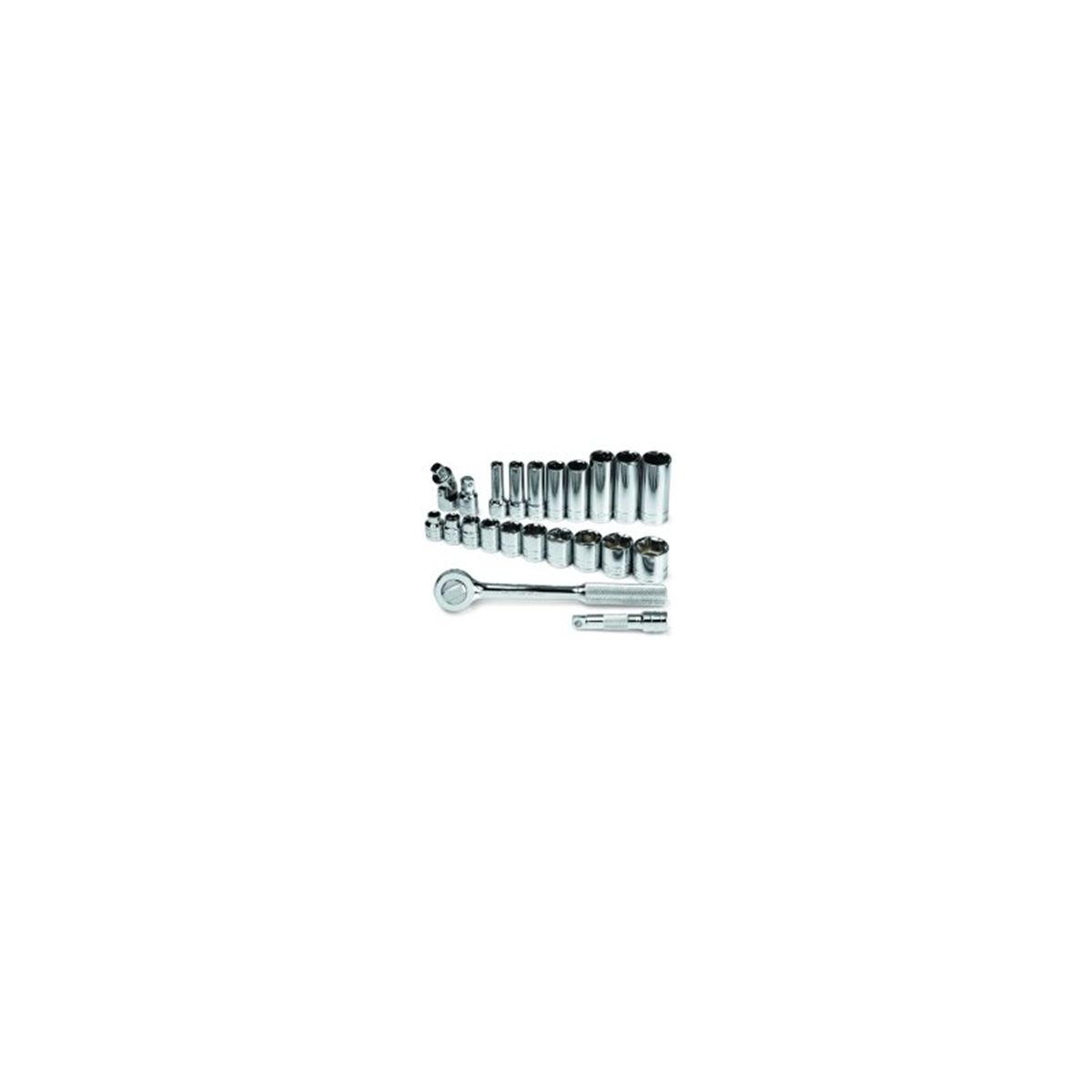 Socket Set - 22 Pc SAE 3/8In Dr 6 Pt