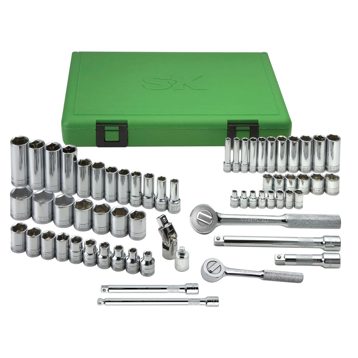 (image for) 1/4 & 3/8 In Dr Standard and Deep SuperKrome Socket Super Set -