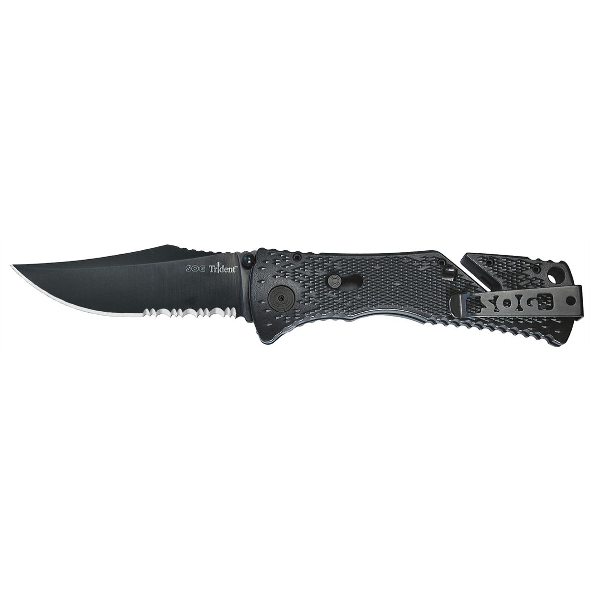 Trident Folding Knife w/ Black TiNi Blade - 3.75 In