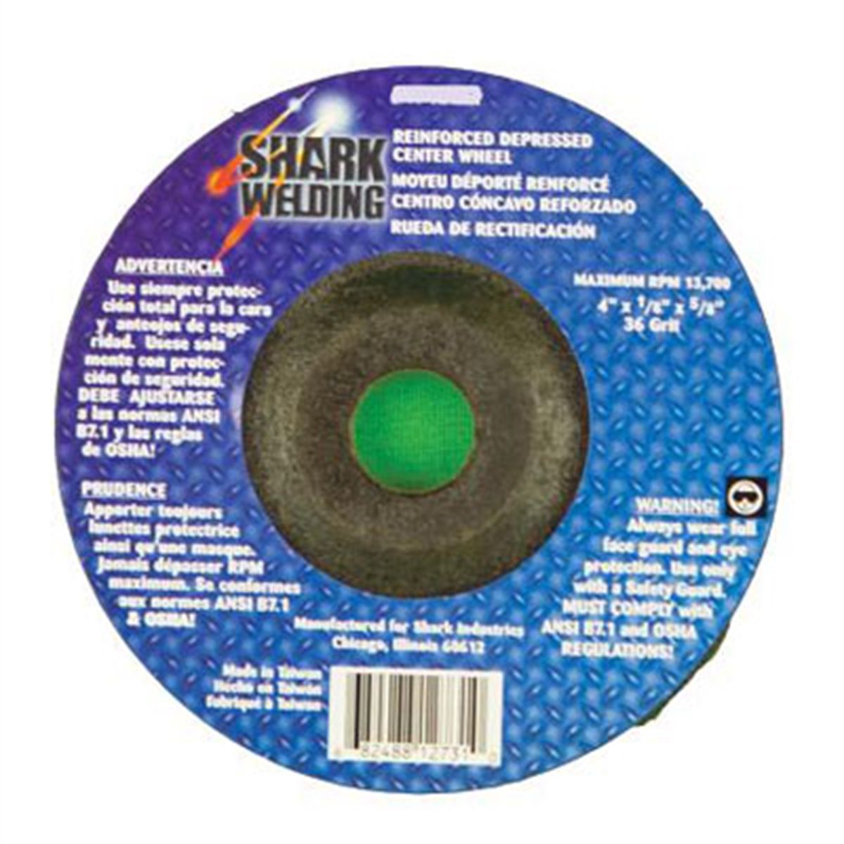 Depressed Center Type 27 Grinding Wheels - Hubless 4.5" x 1/4" x