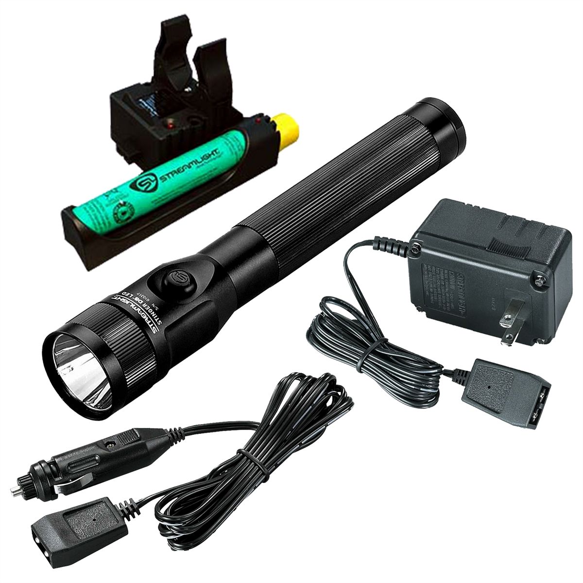 Streamlight Stinger DS LED with PiggyBack Charger and AC/DC Charge Cords