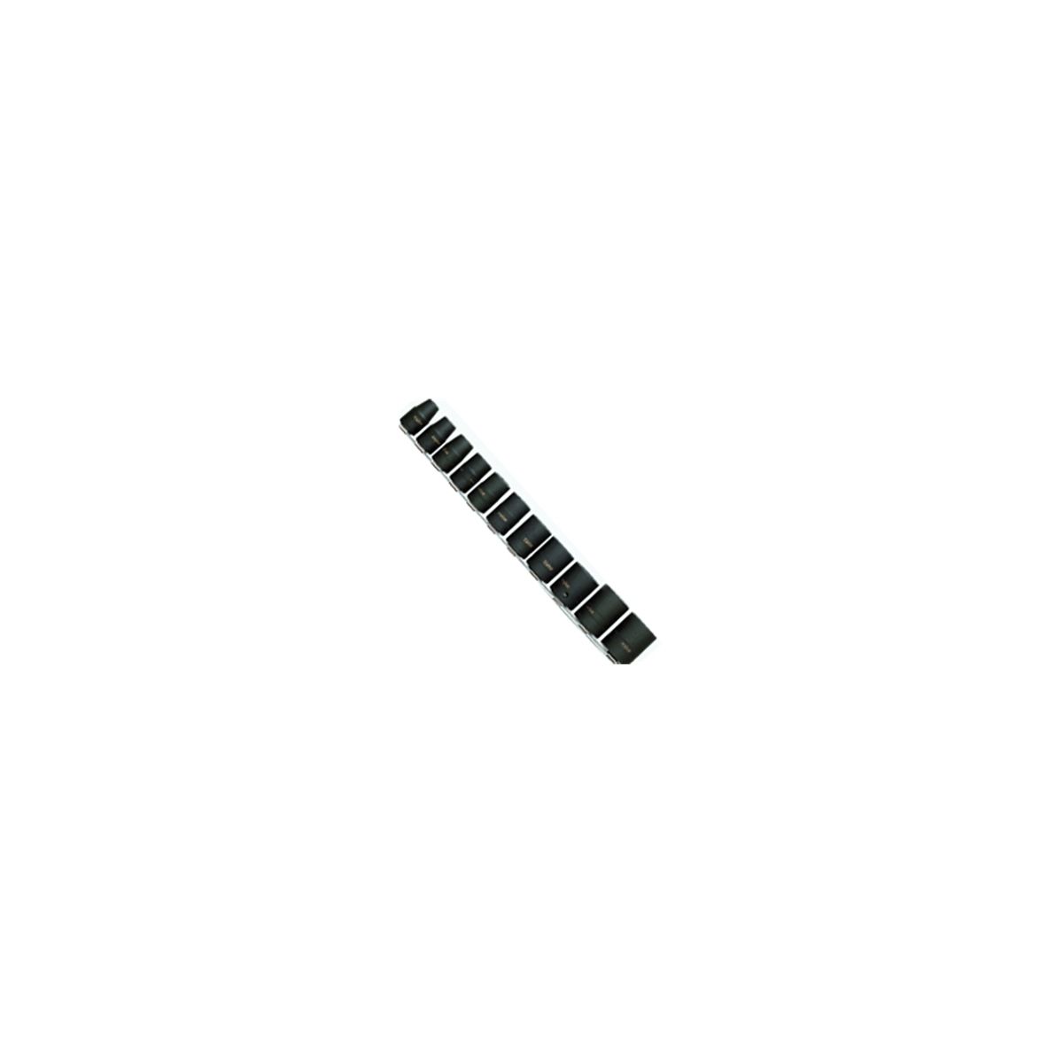 1/2 In Dr Impact Socket Set, 11 Piece, Non Slip, Std SAE