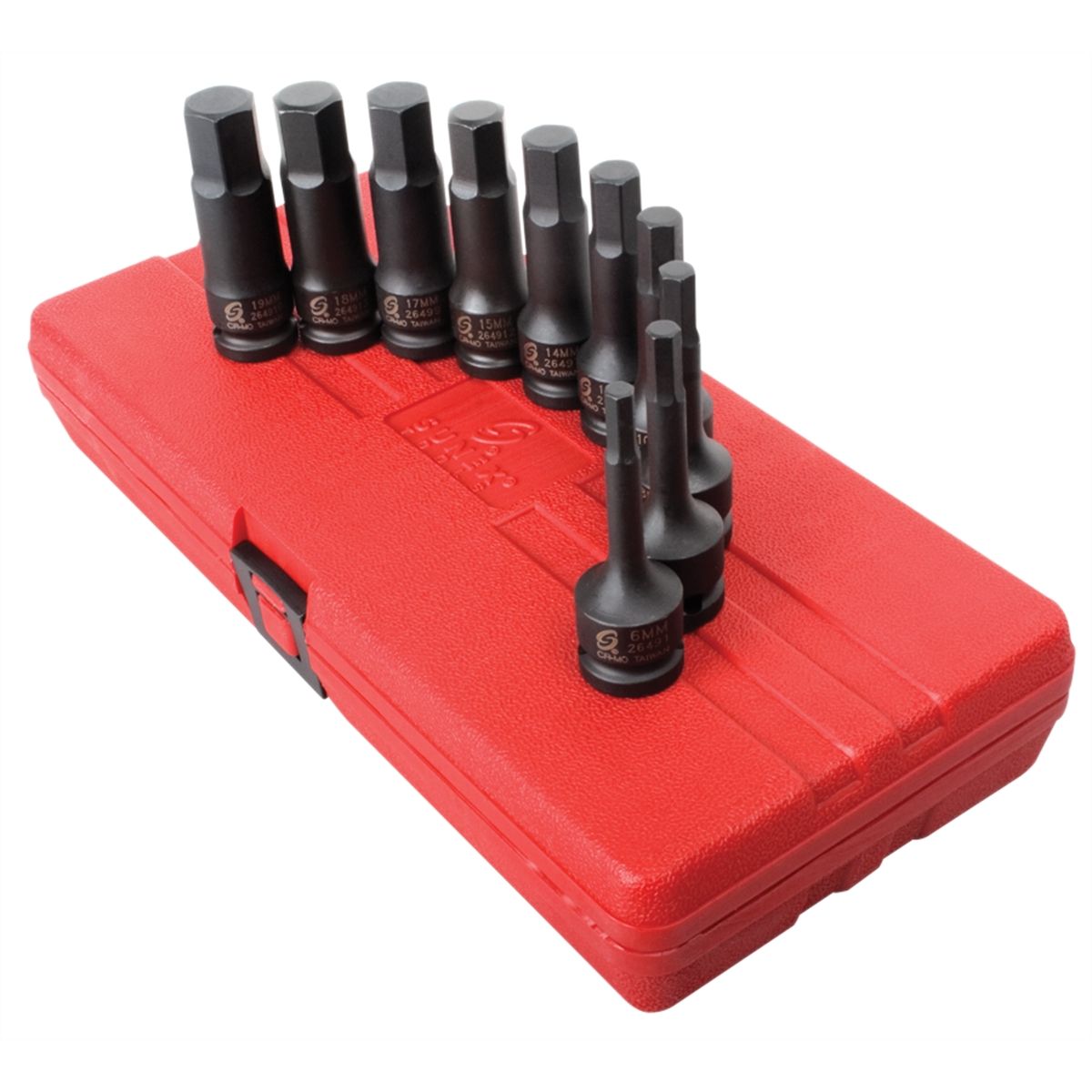 10 Piece 1/2 Drive Metric Impact Hex Driver Set Sunex International