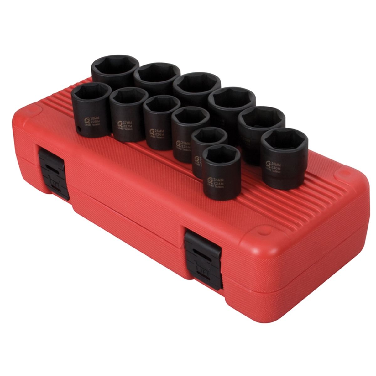 1/2 In Drive Metric Impact Socket Set 23mm - 36mm - 12-Pc