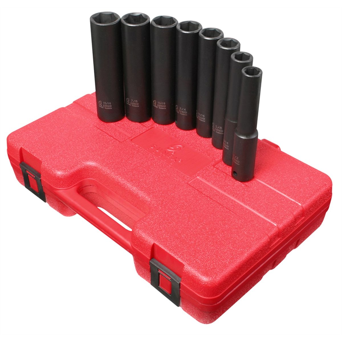 1/2 Inch Drive Extra Deep SAE Impact Socket Set 8 ...