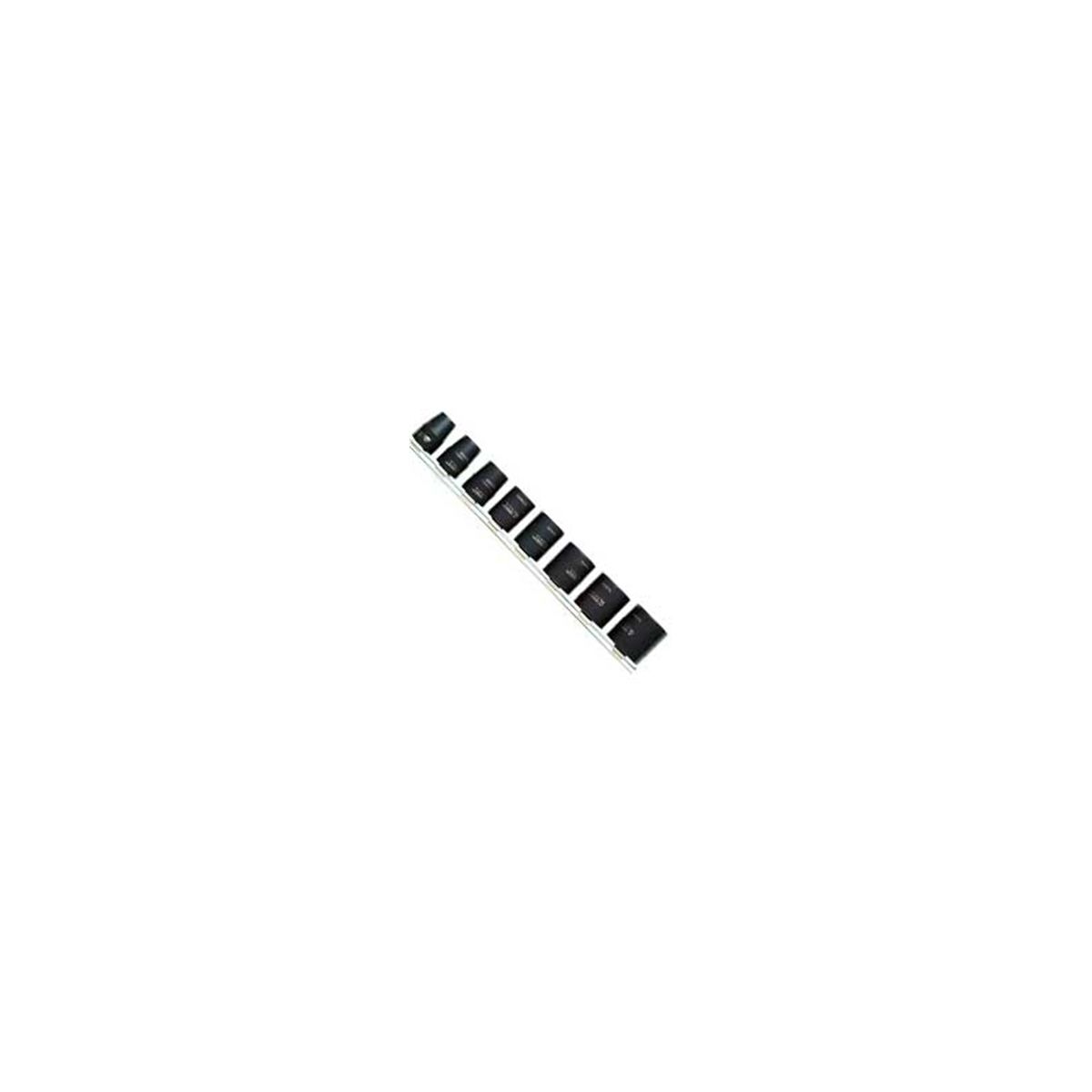 3/8 In Dr Impact Socket Set, 8 Piece, Non Slip, Std SAE