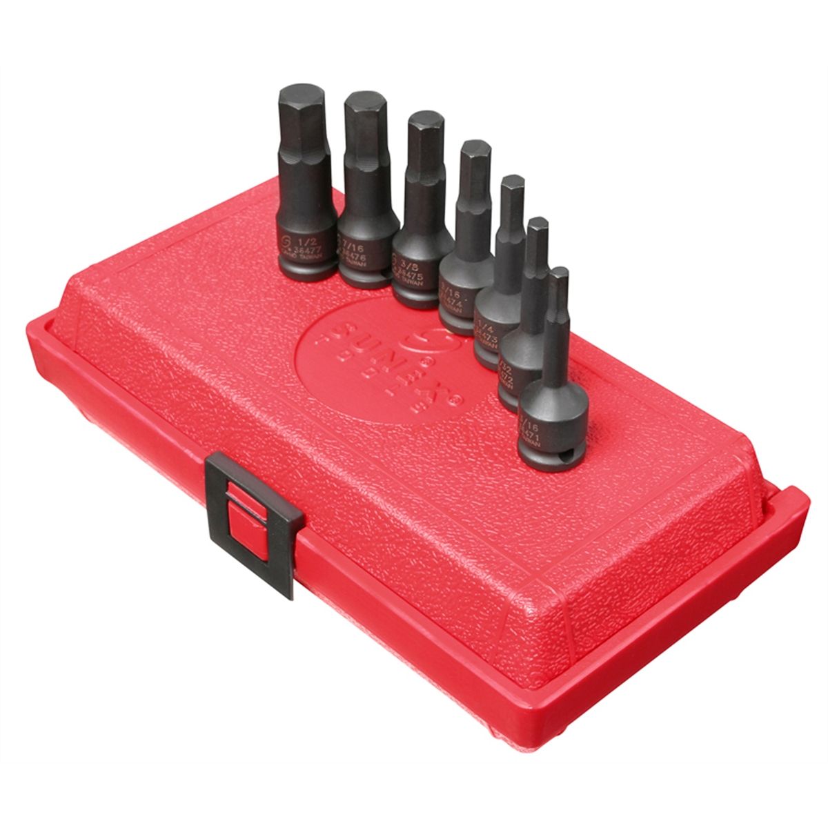 3/8 In Dr SAE Impact Hex Driver Set - 7-Pc