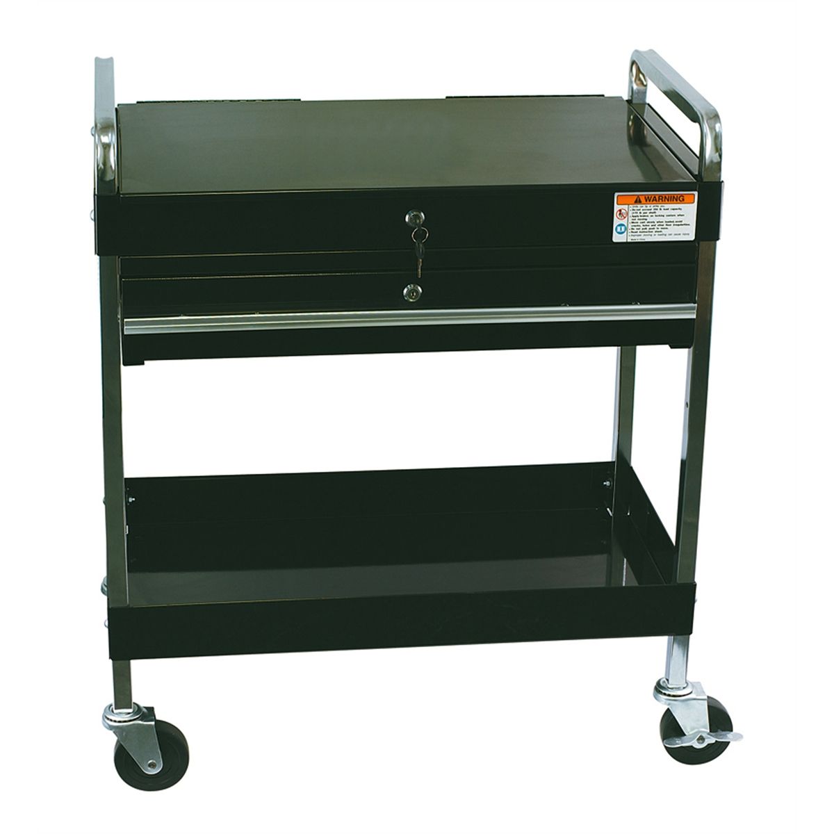 Sunex 8013ABK Black Service Cart w/ Locking Top, Drawer