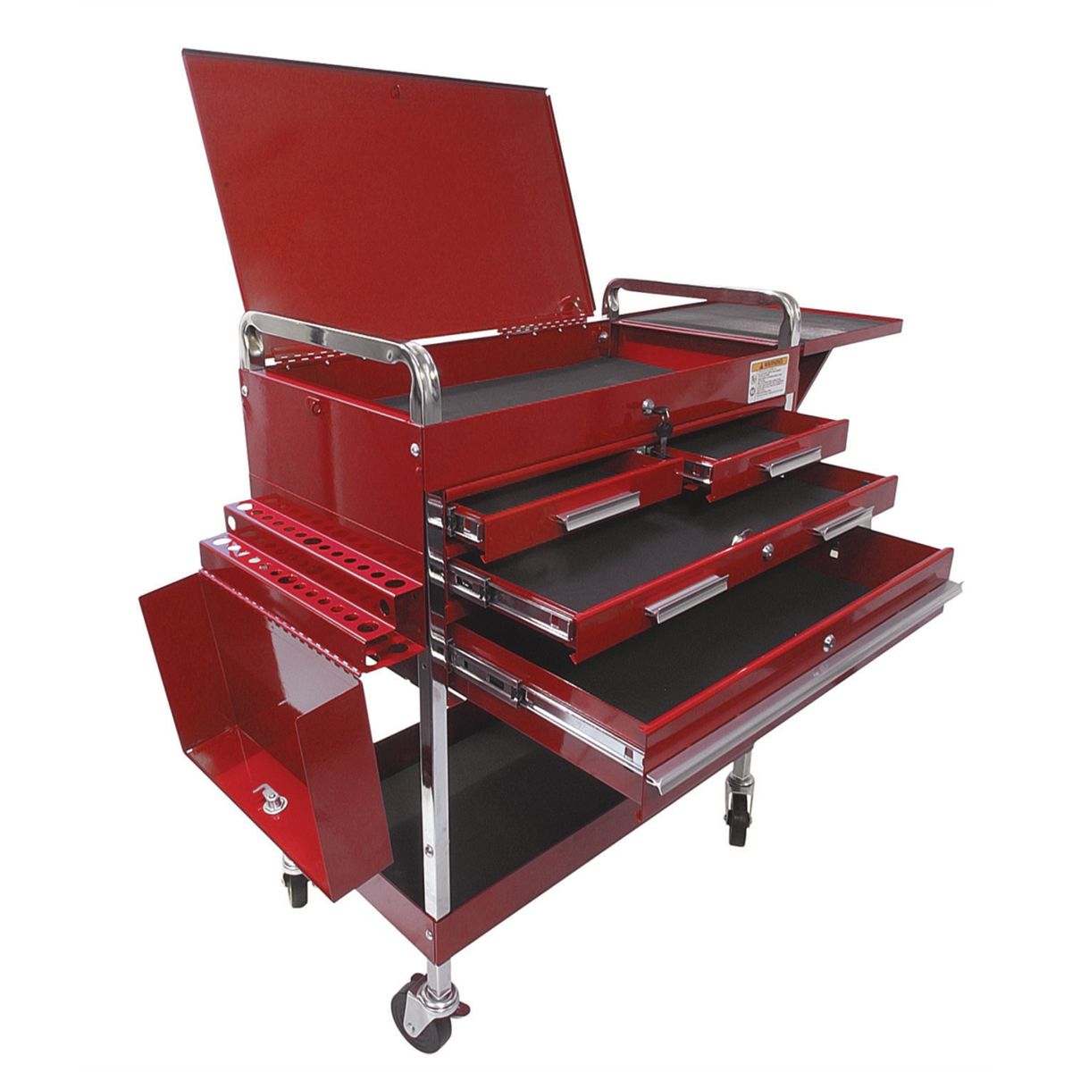 Deluxe Service Cart Red Sunex International 8013ADLX