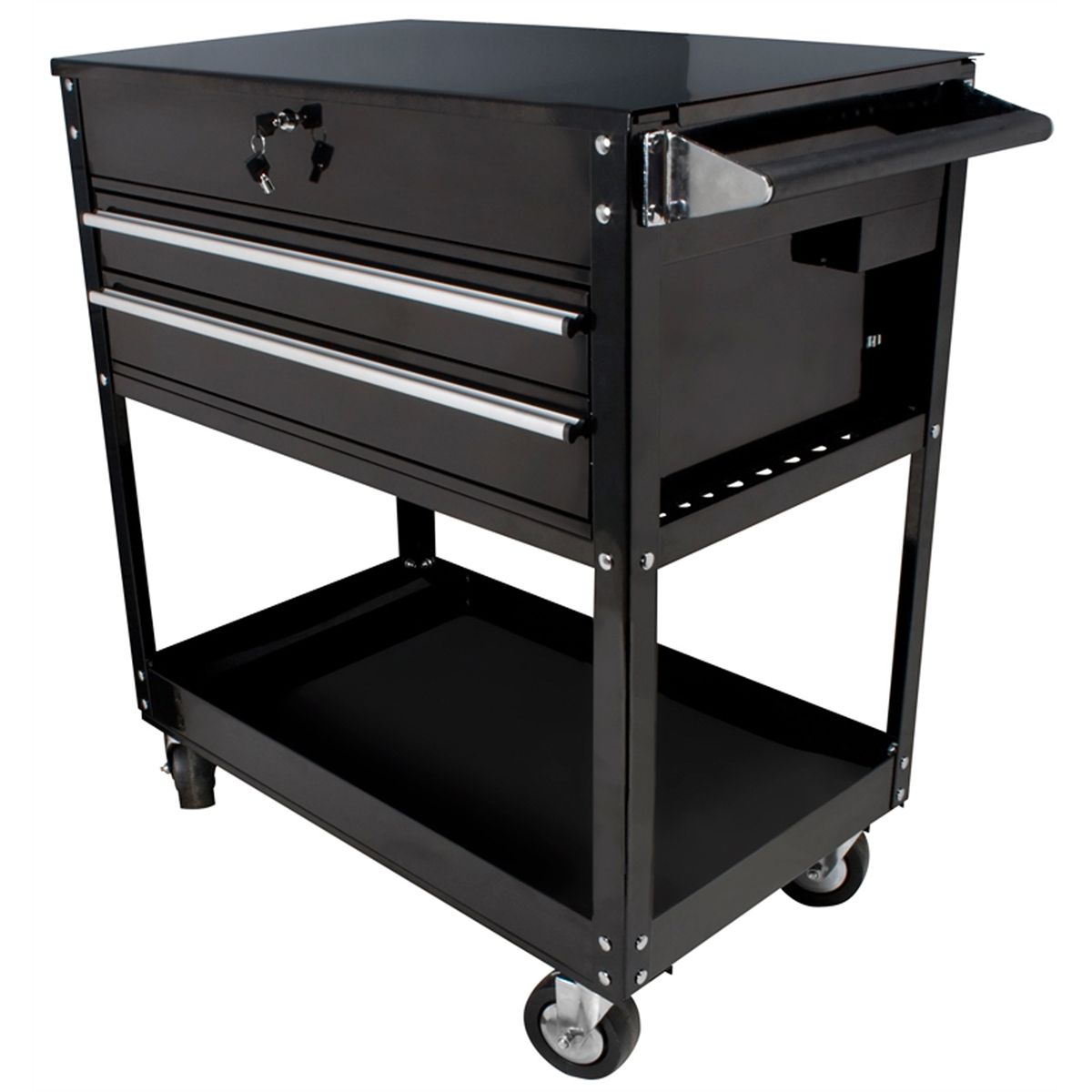 2 Drawer Locking Top Service Cart - 500 Lb Capacity