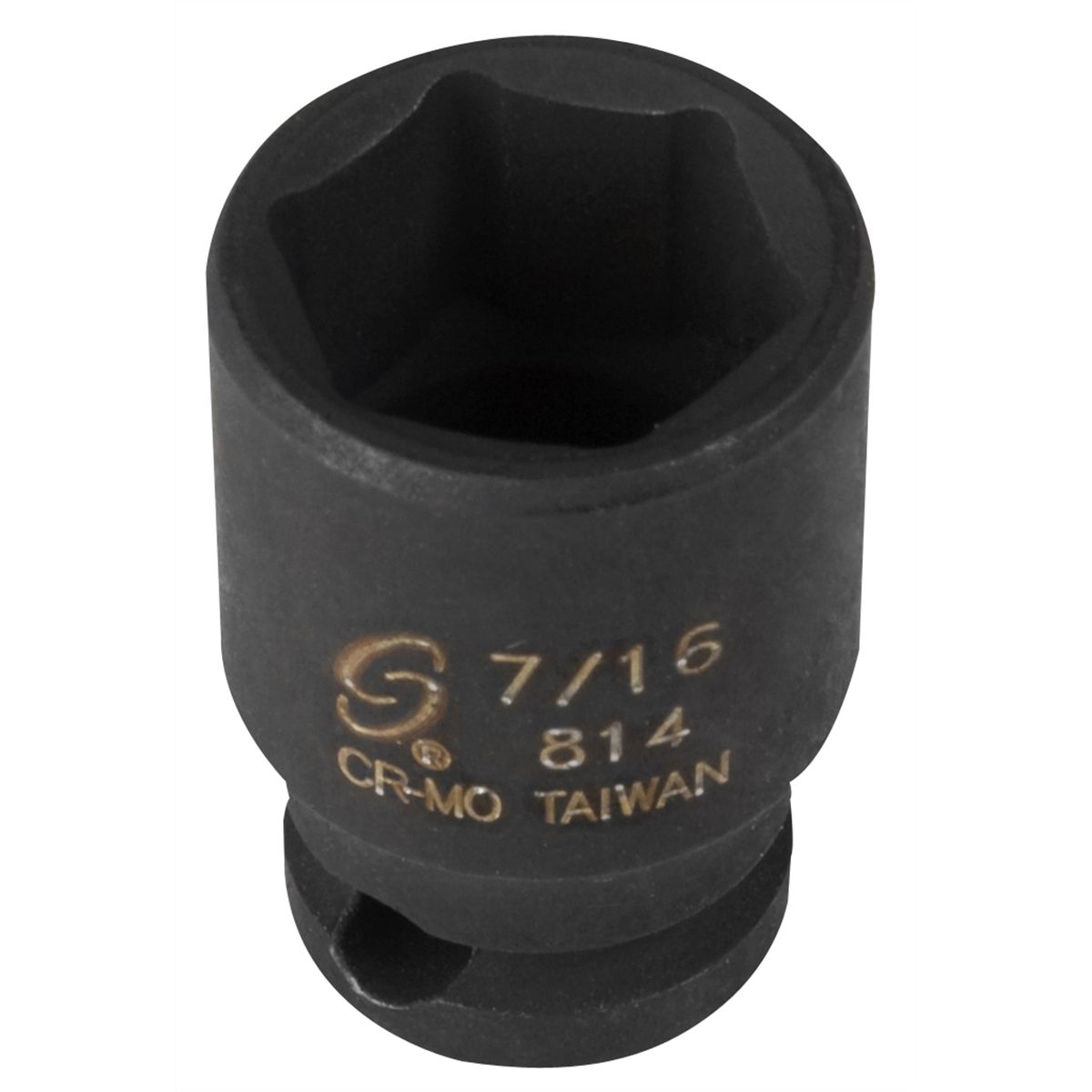 1/4 Inch Drive 6 Pt Fractional SAE Std Impact Socket 7/16 Inch