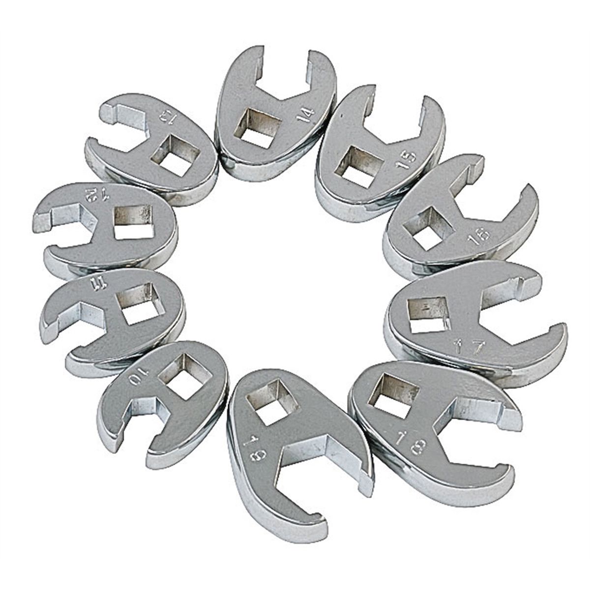 3/8 In Drive Metric Flare Nut Crowfoot Set 10Pc