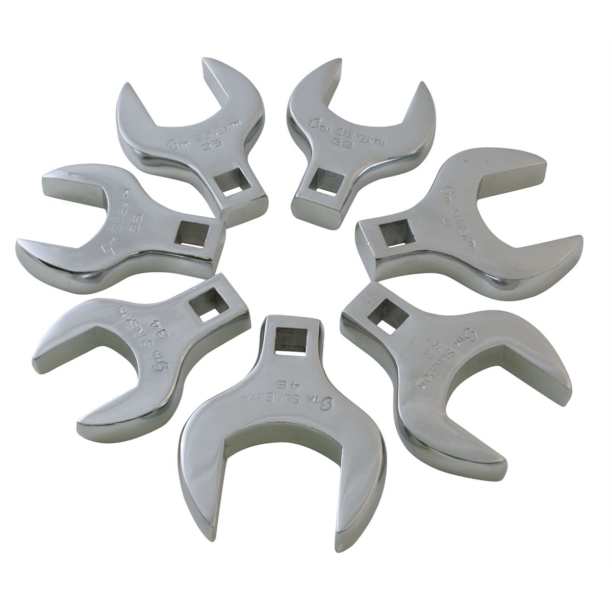 1/2 In Drive Metric Crowfoot Wrench Set - 7-Pc